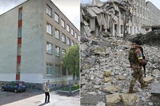 Before and after pictures from Ukraine show absolute devastation caused by Russian troops