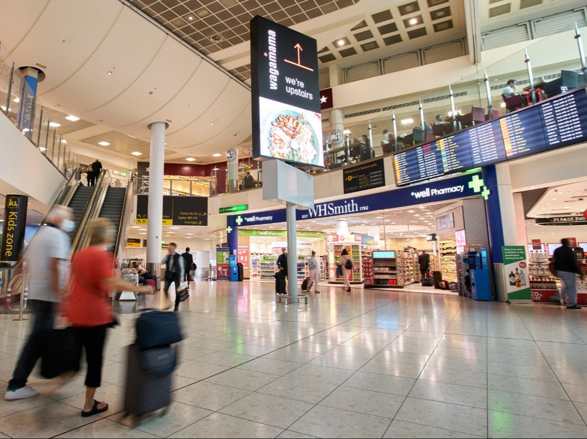 Going south: Gatwick’s South Terminal before the coronavirus pandemic. It is due to reopen on 27 March