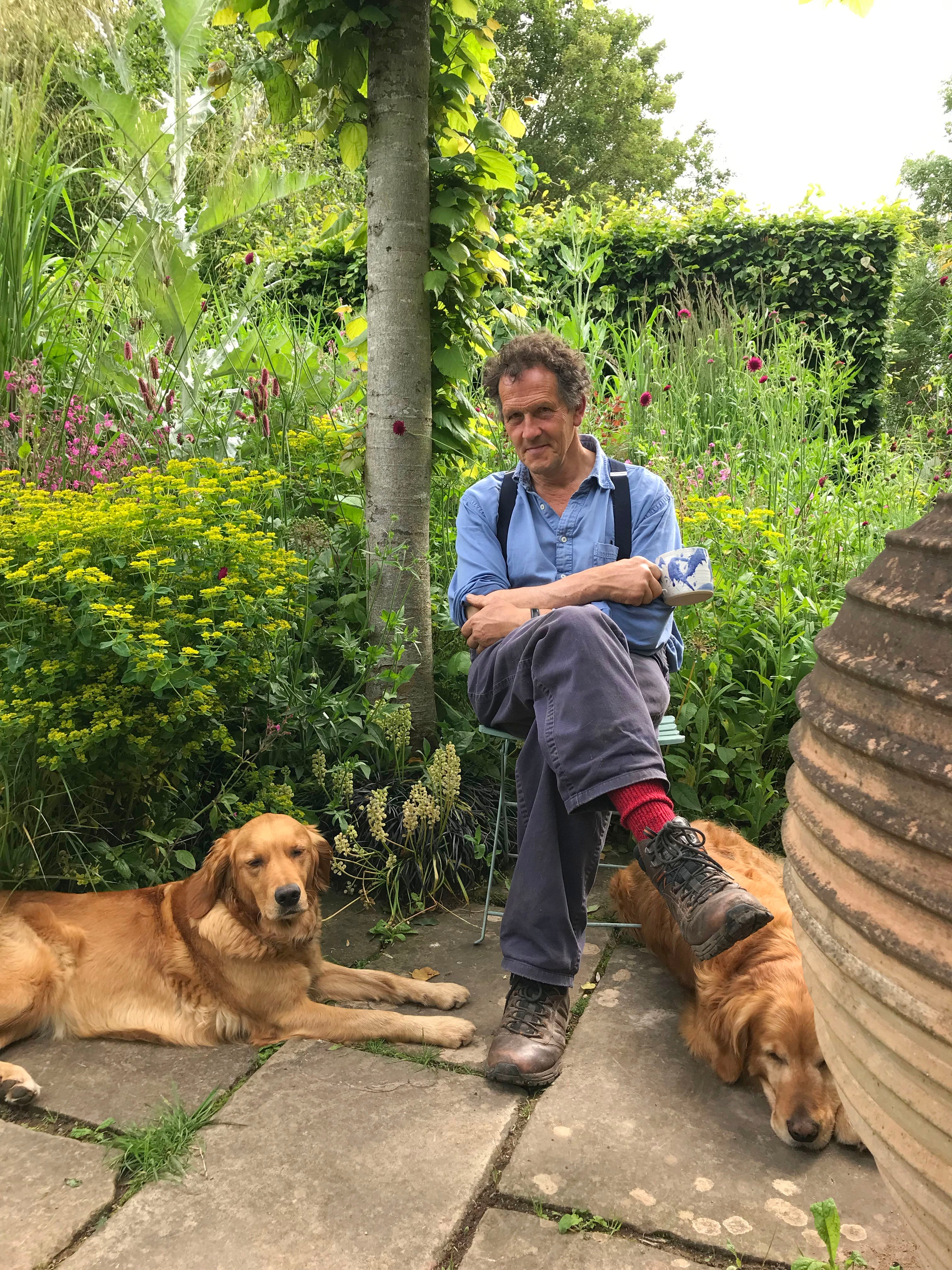 Monty Don and his furry friends