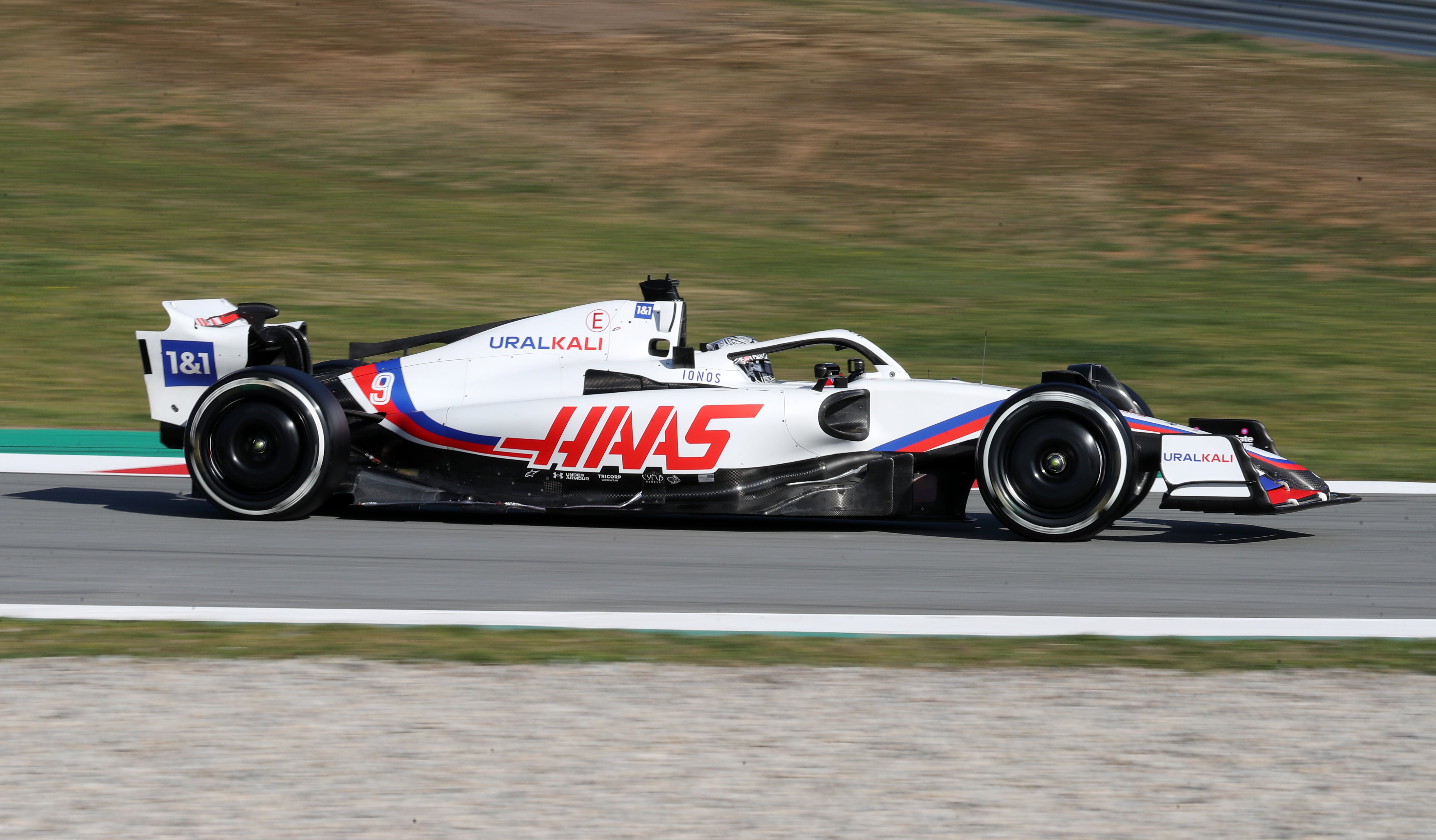 Mazepin in action for Haas during the pre-season test in Barcelona (Bradley Collyer/PA)