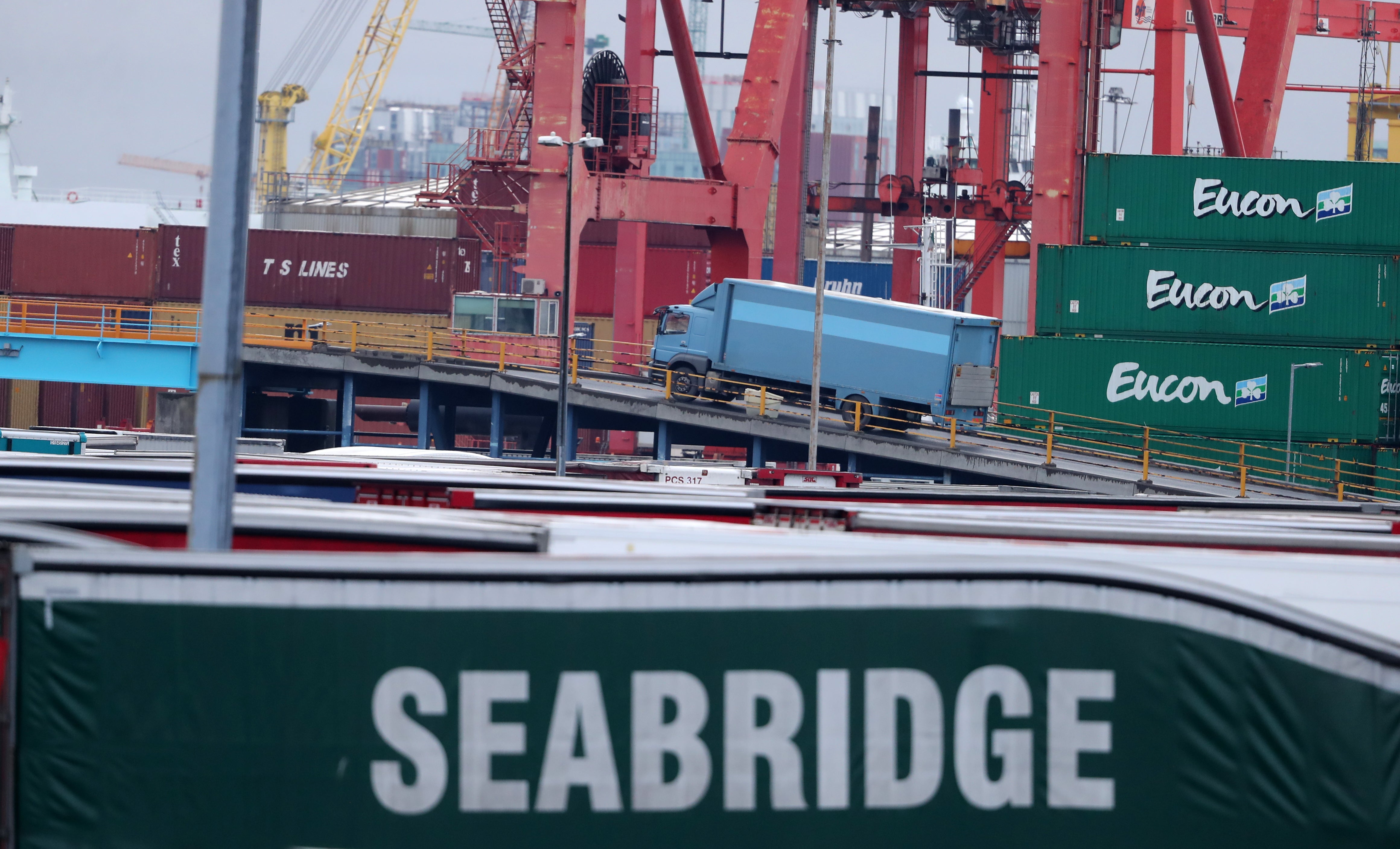 Trucks at Dublin port have had to cope with changes since Brexit (Niall Carson/PA)