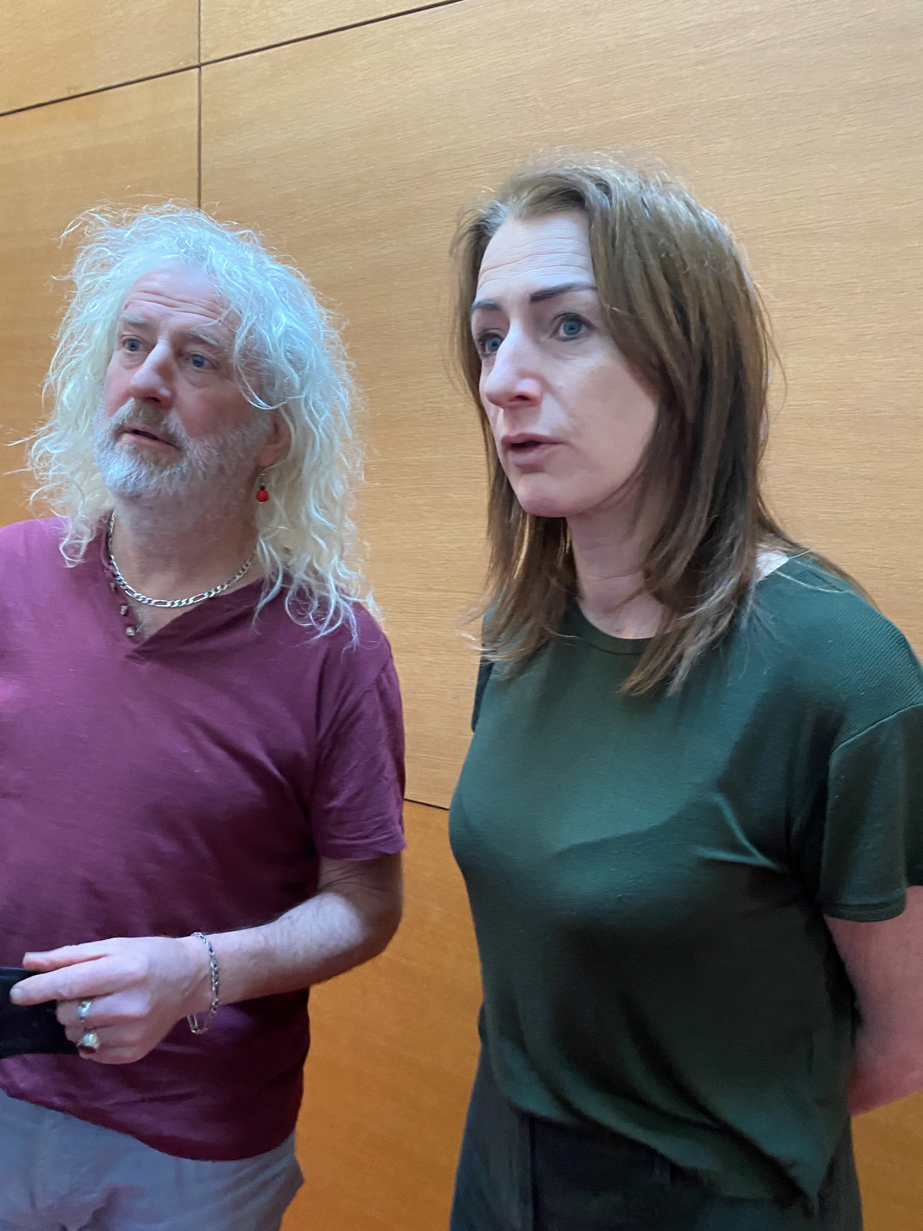 Irish MEPs Mick Wallace and Clare Daly (Cate McCurry/PA)