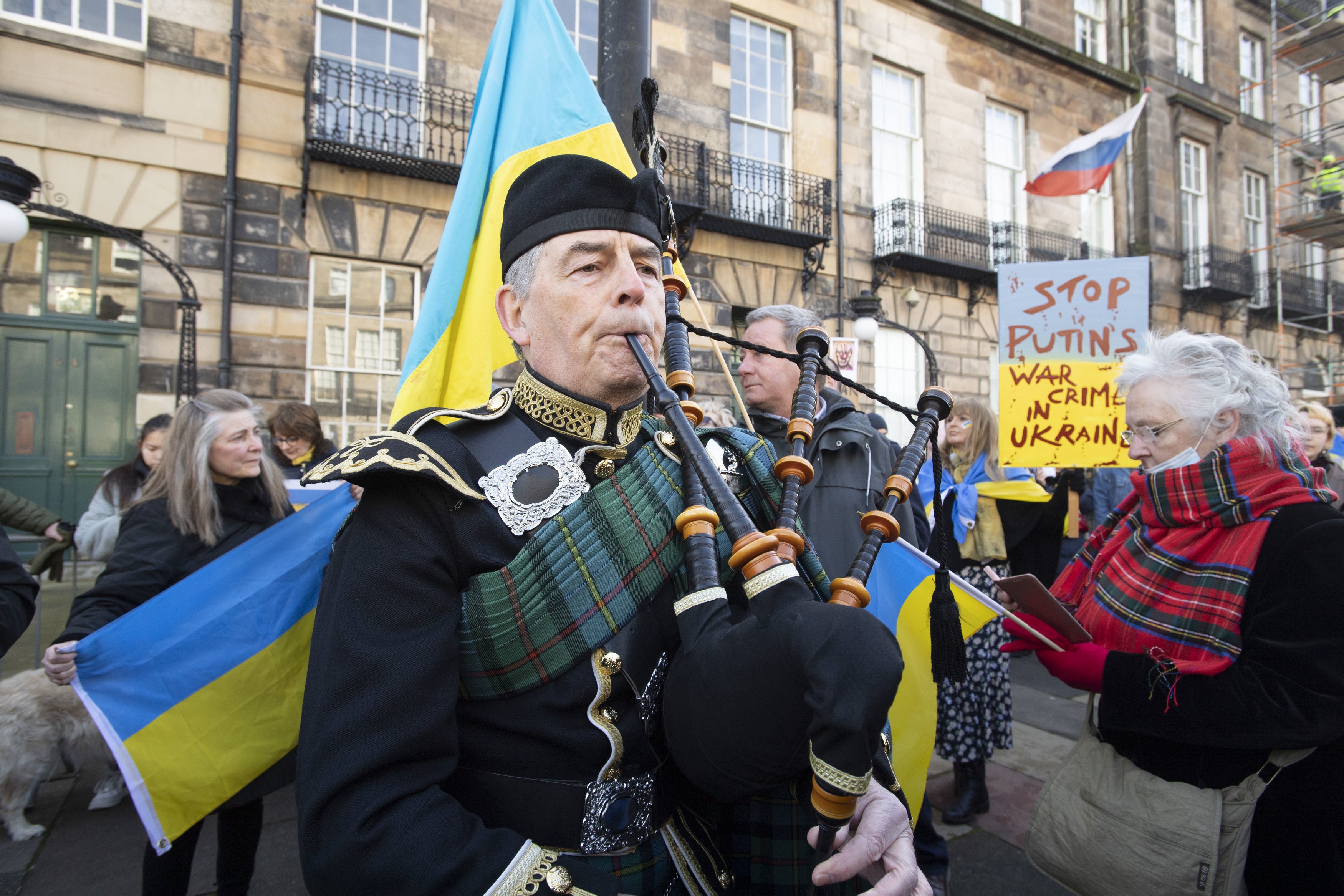 The Russian consulate in Melville Street has been the scene of protests since the invasion of Ukraine (Lesley Martin)