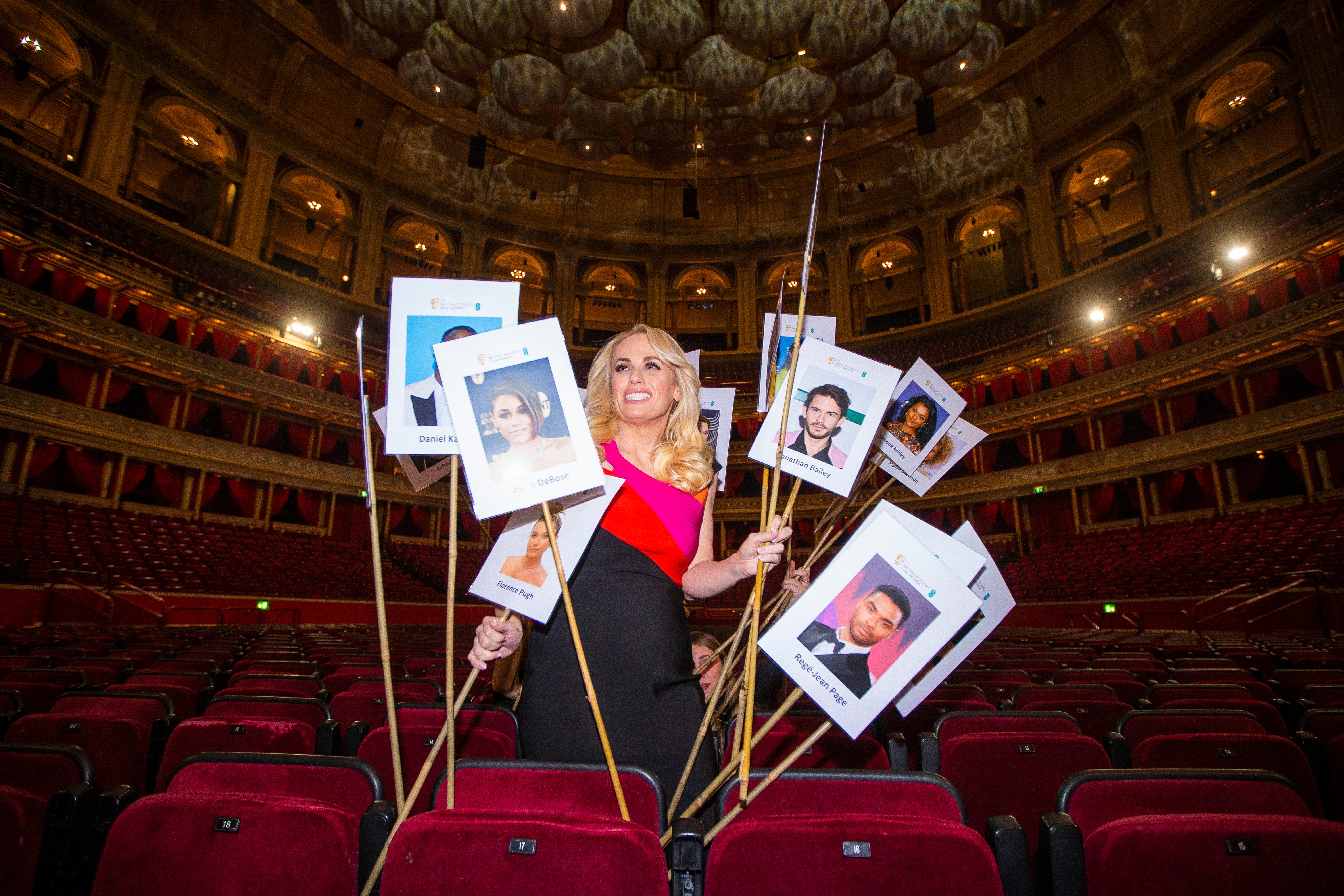 APTOPIX Britain BAFTA Heads on Sticks Photo Call