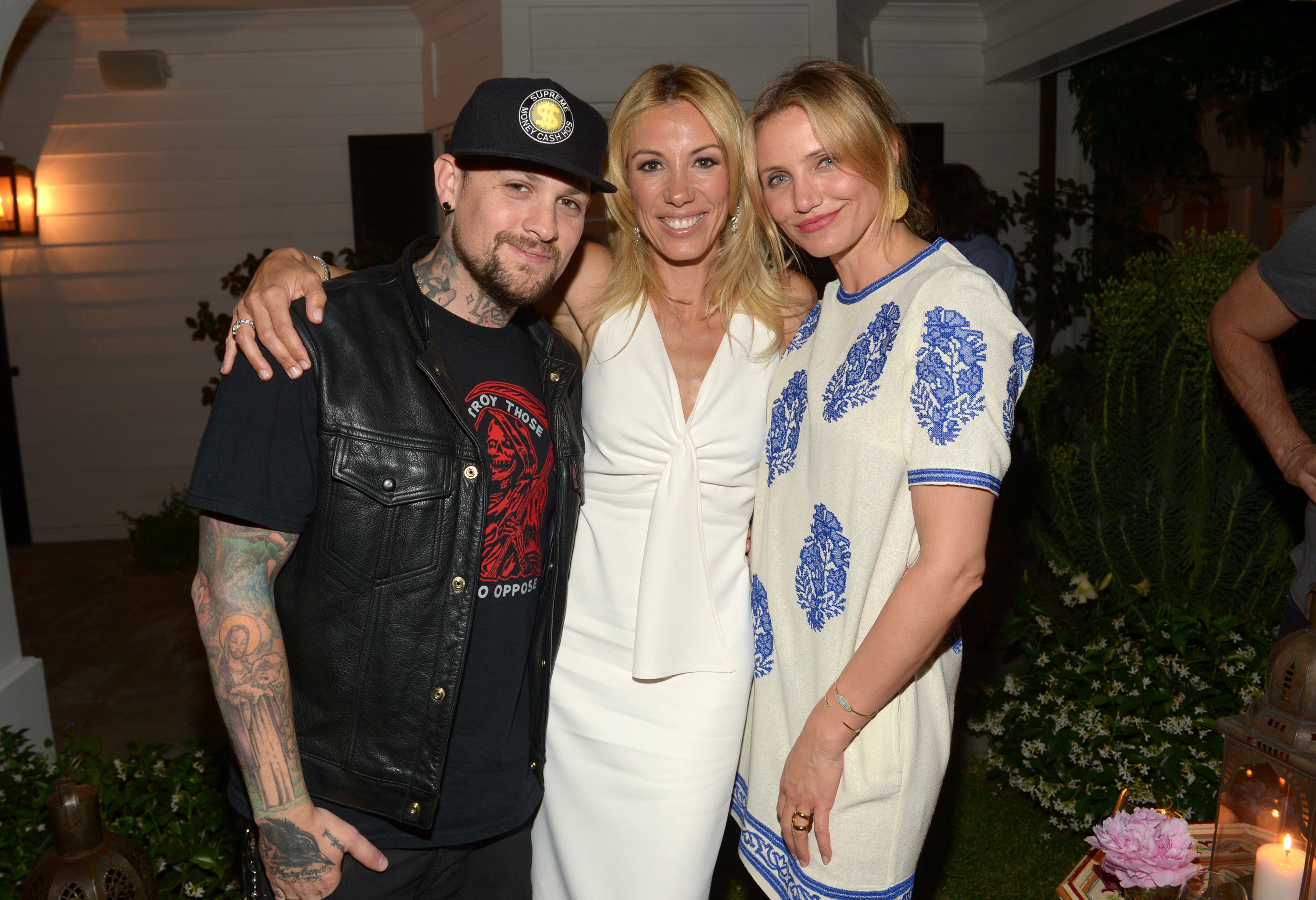 Cameron Diaz and Benji Madden with Vicky Vlachonis