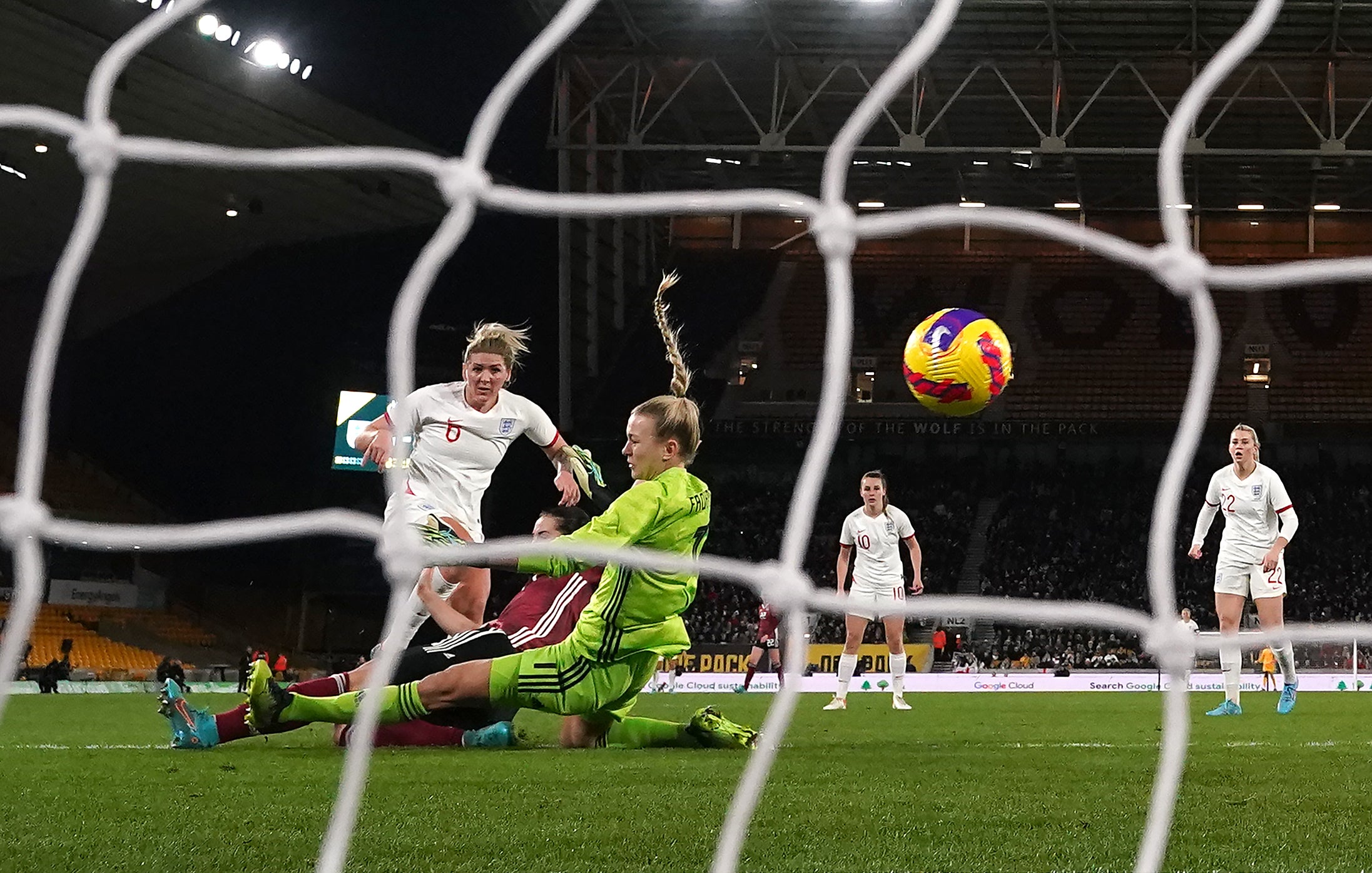 Millie Bright scored against Germany as England won the Arnold Clark Cup (Nick Potts/PA)