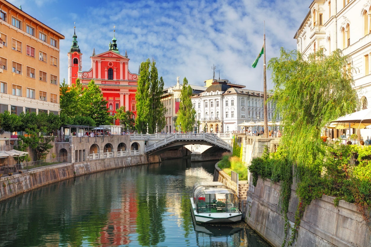 Ljubljana in Slovenia, one of the countries hit by the bookings slump