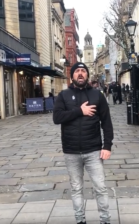 The Hartcliffe street preacher in action in Bristol