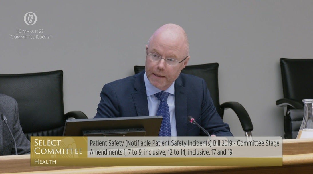 Minister for Health Stephen Donnelly appeared before the Oireachtas health committee (PA)Picture is screenshot of Oireachtas TV.