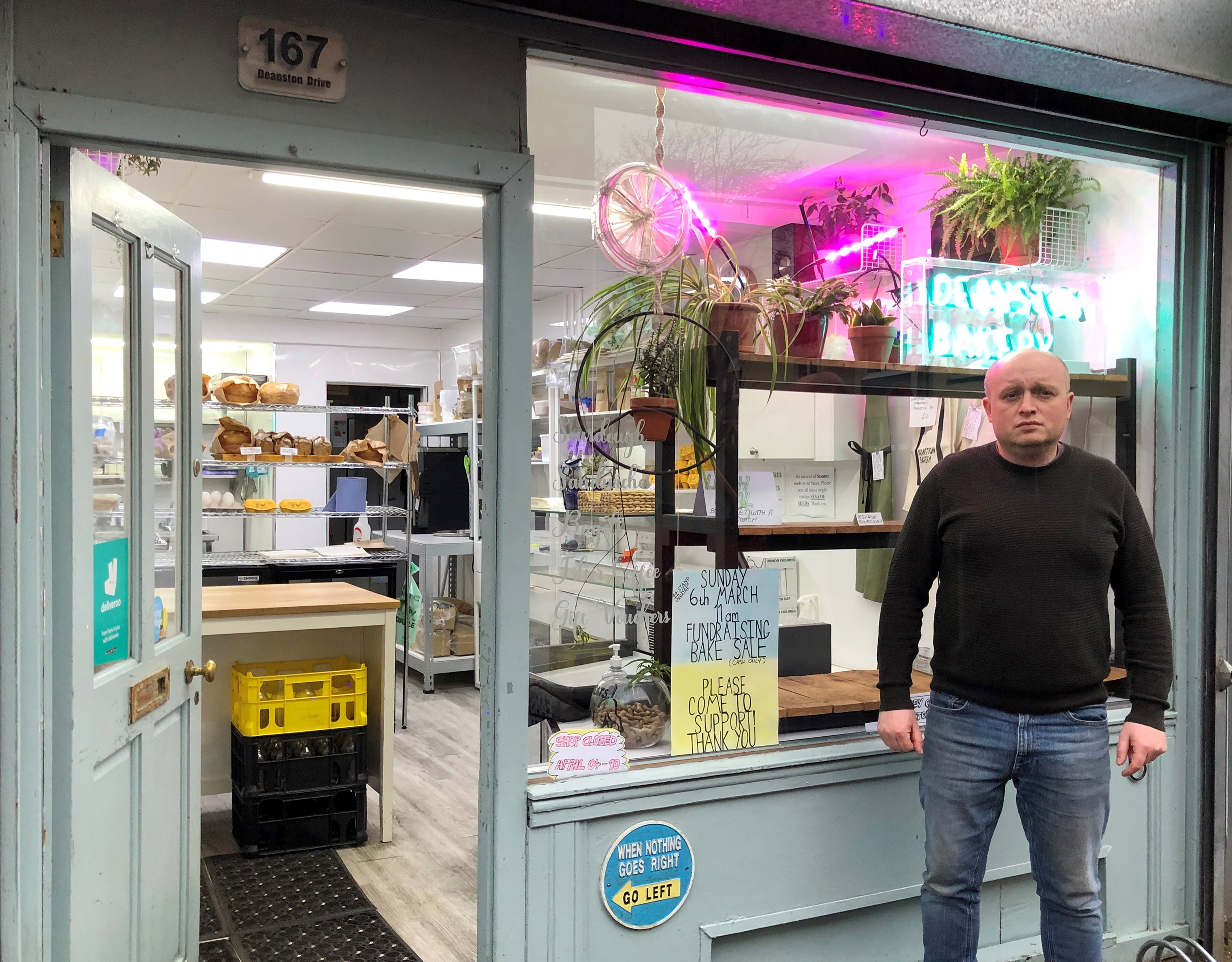 Yuriy Kachak organised the sale at his bakery in Glasgow (Lucinda Cameron/PA)