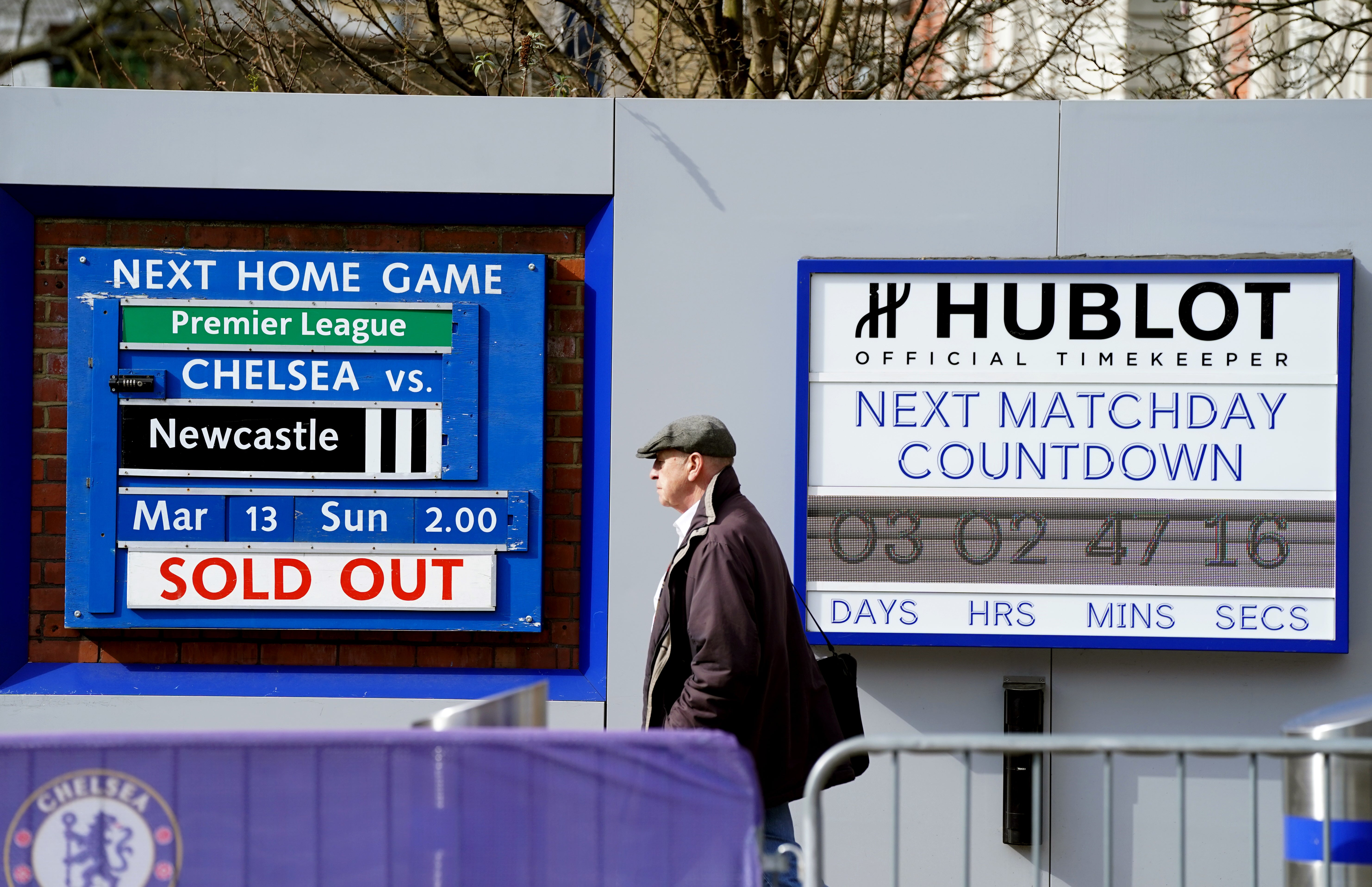 Chelsea’s sale is on hold after Abramovich was sanctioned (Stefan Rousseau/PA)