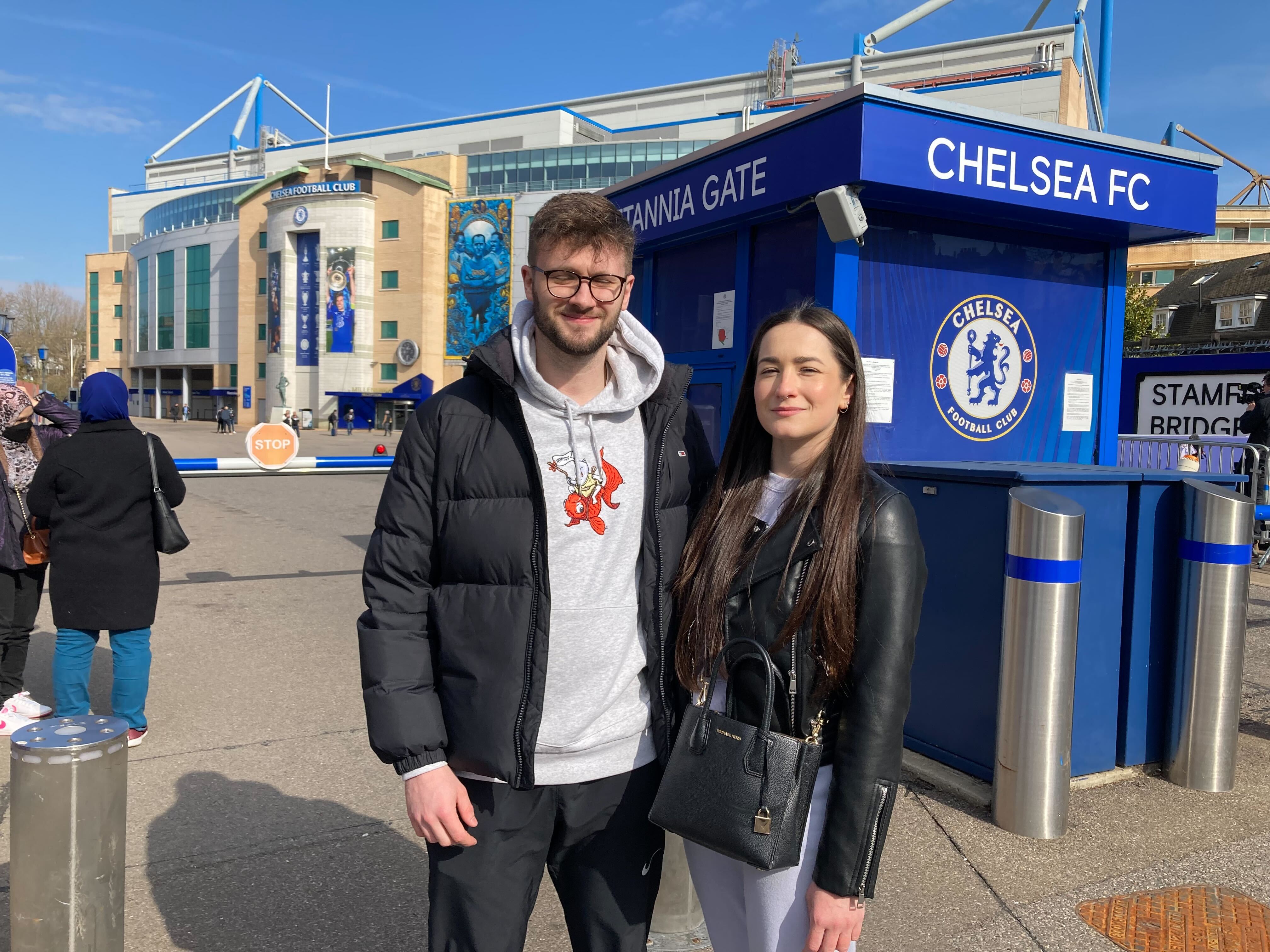 Blues fan Lubos Prikop, 25, is on a short break with his girlfriend in London from Prague, where he runs a podcast about the club