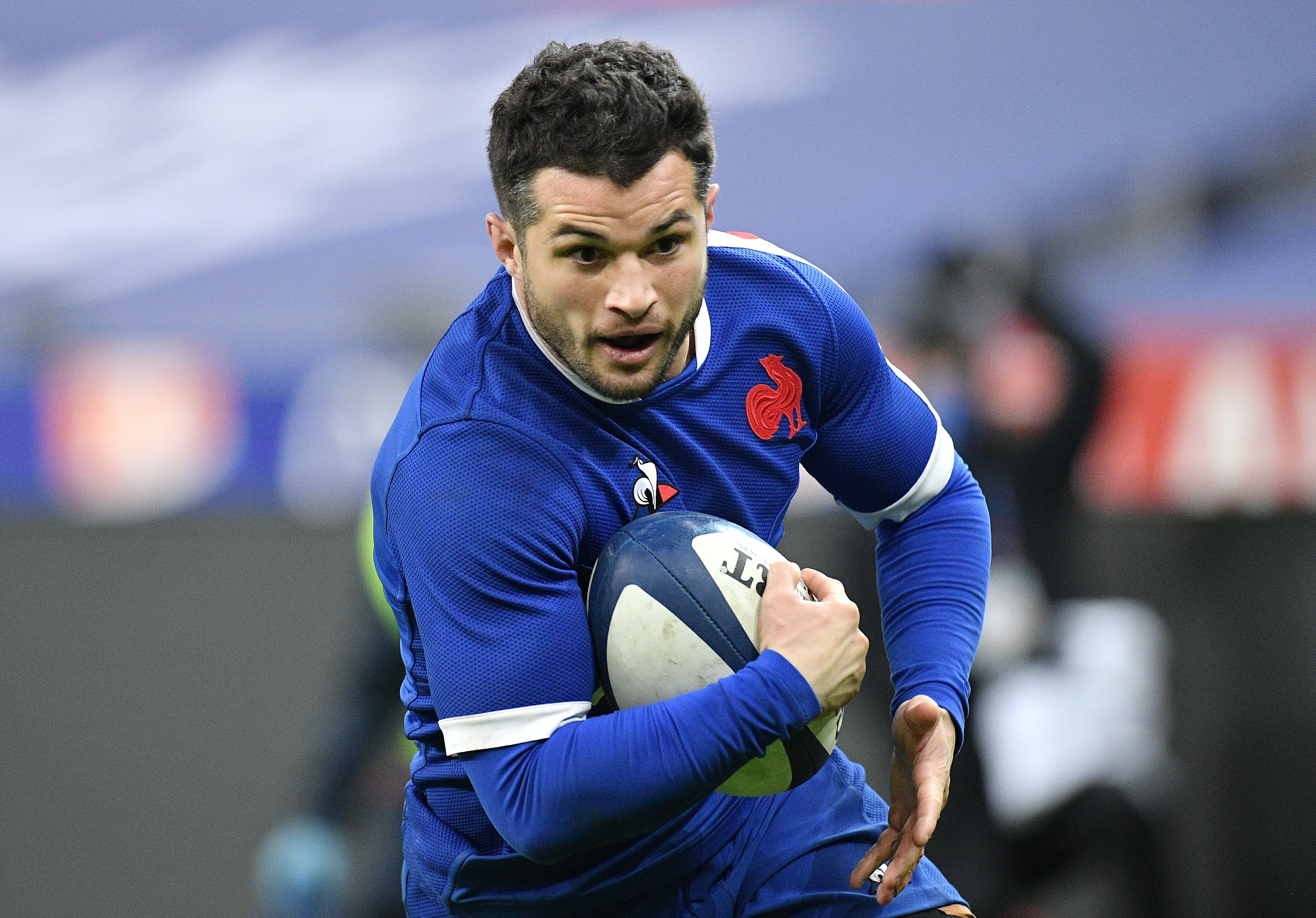 Brice Dulin scores France’s winning try against Wales last season (David Niviere/PA)