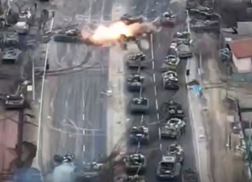 Ukrainian ambush destroys Russian tanks and ‘kills top commander Colonel Andrei Zakharov’