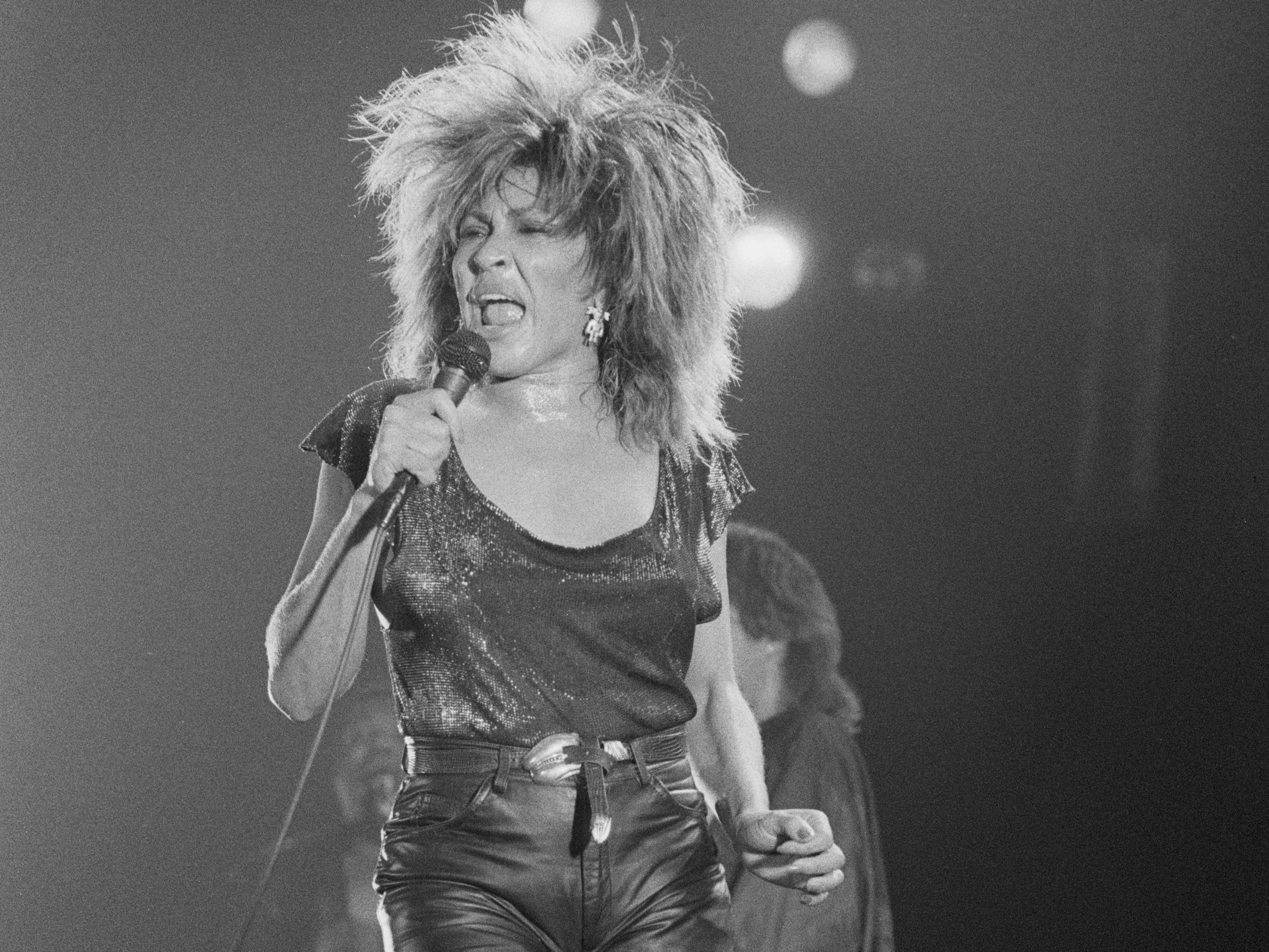 Tina Turner performing in Brighton in 1985