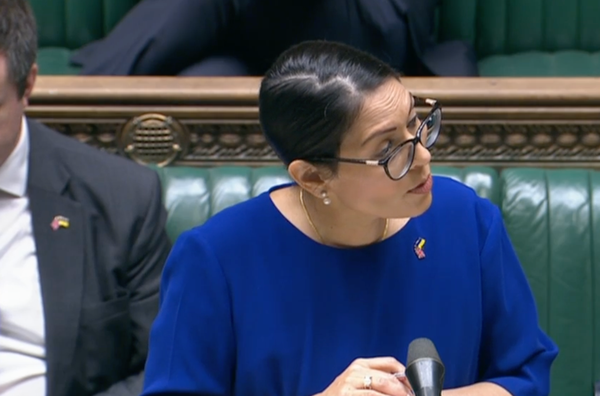 Home Secretary Priti Patel in the Commons on Thursday