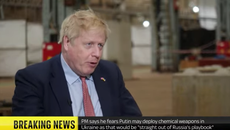 Boris Johnson says he fears Putin may resort to chemical weapons in Ukraine