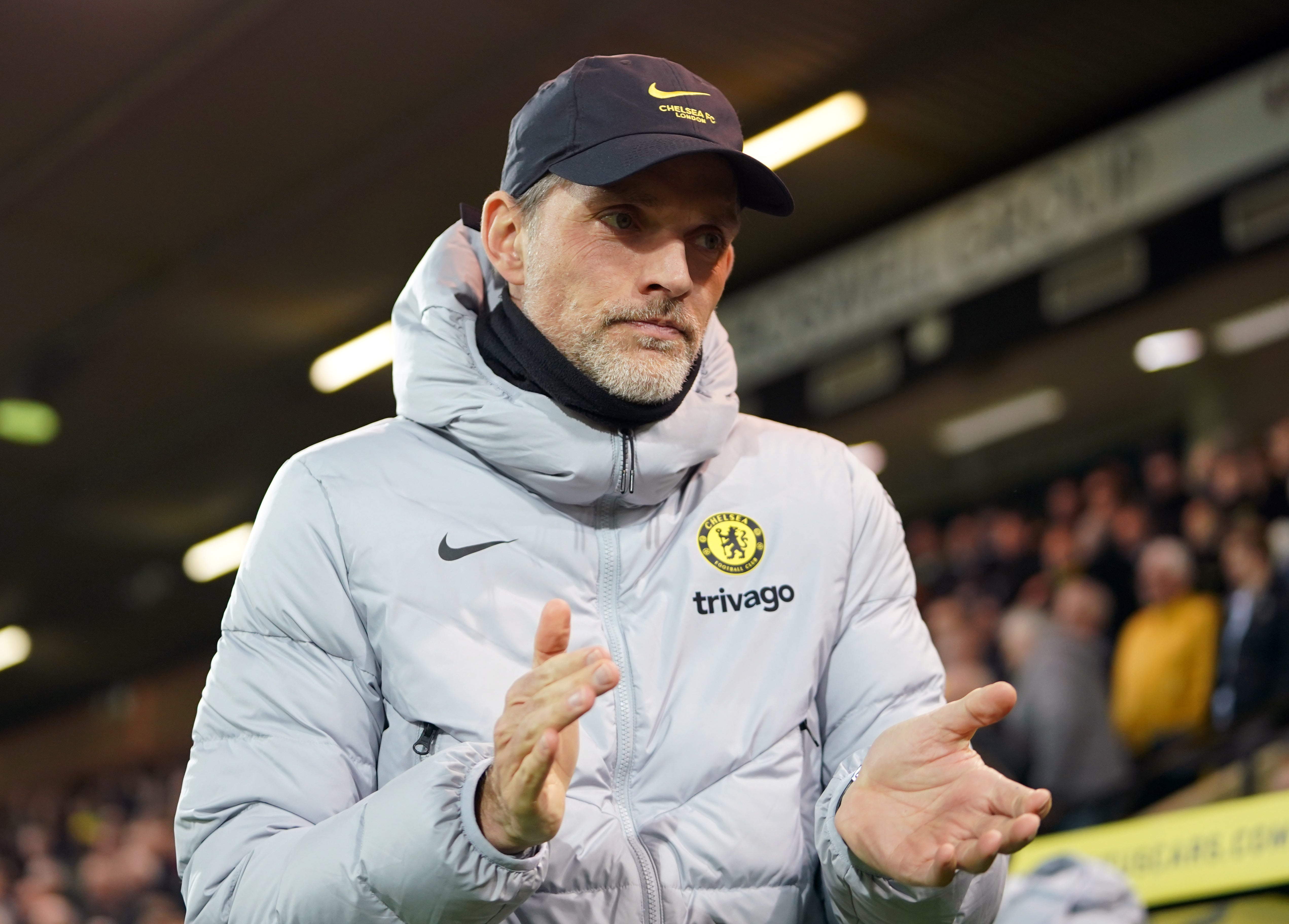 Chelsea manager Thomas Tuchel saw his side brush aside Norwich (Joe Giddens/PA).