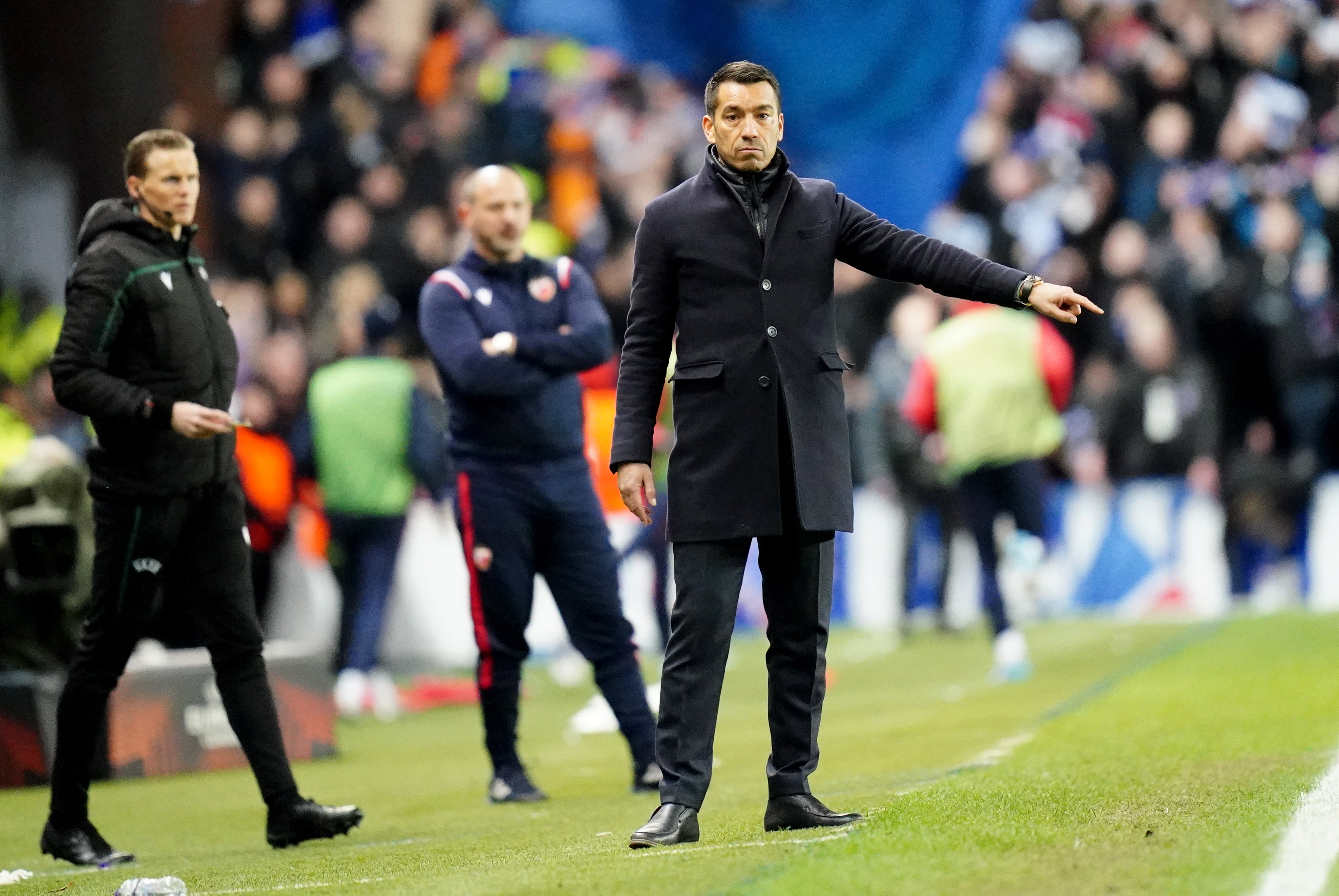 Giovanni van Bronckhorst saw his Rangers side beat Red Star Belgrade 3-0 (Jane Barlow/PA).