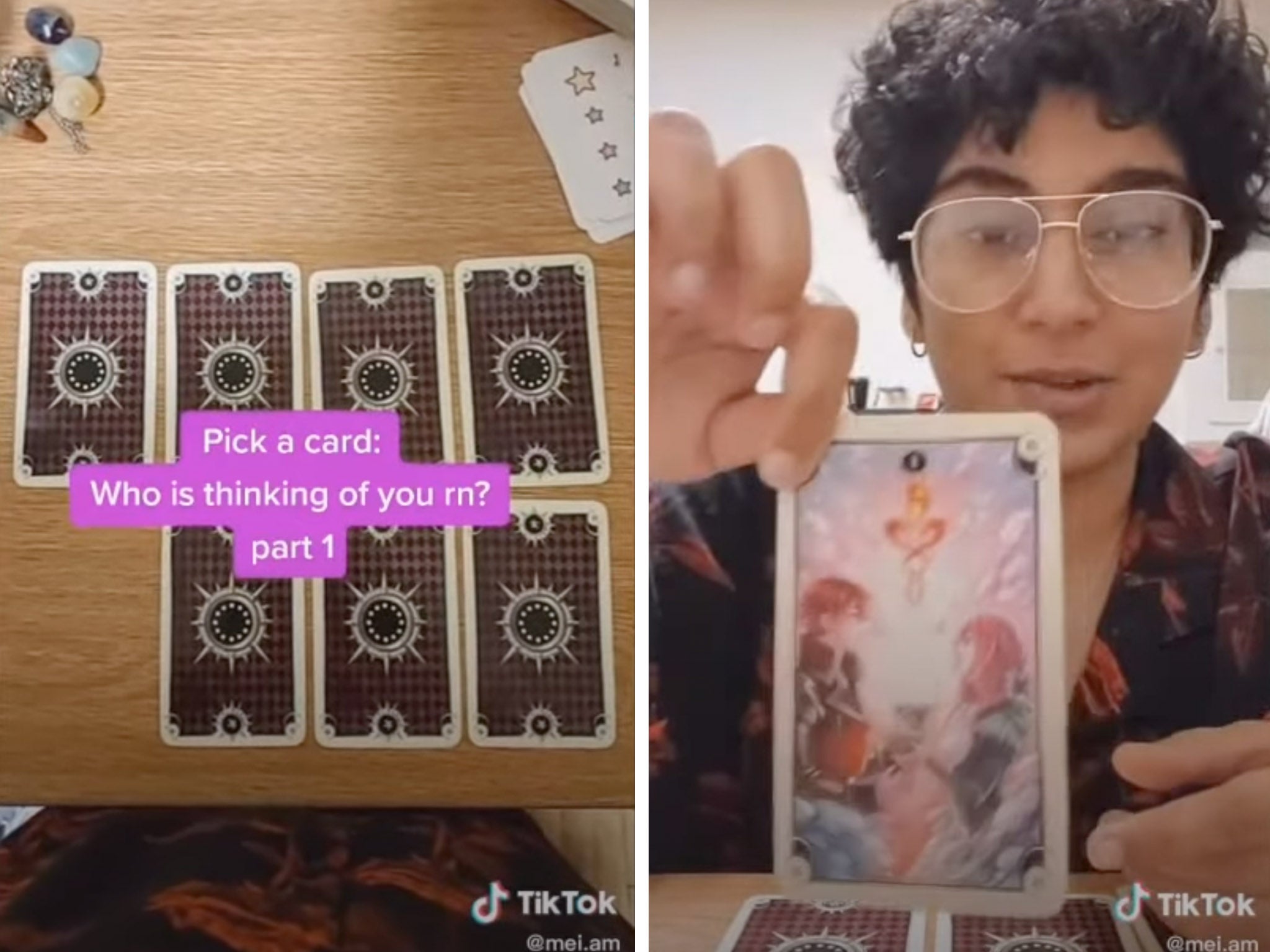 Complex tarot spreads are abandoned for a message designed to reach an audience of millions in 30 seconds