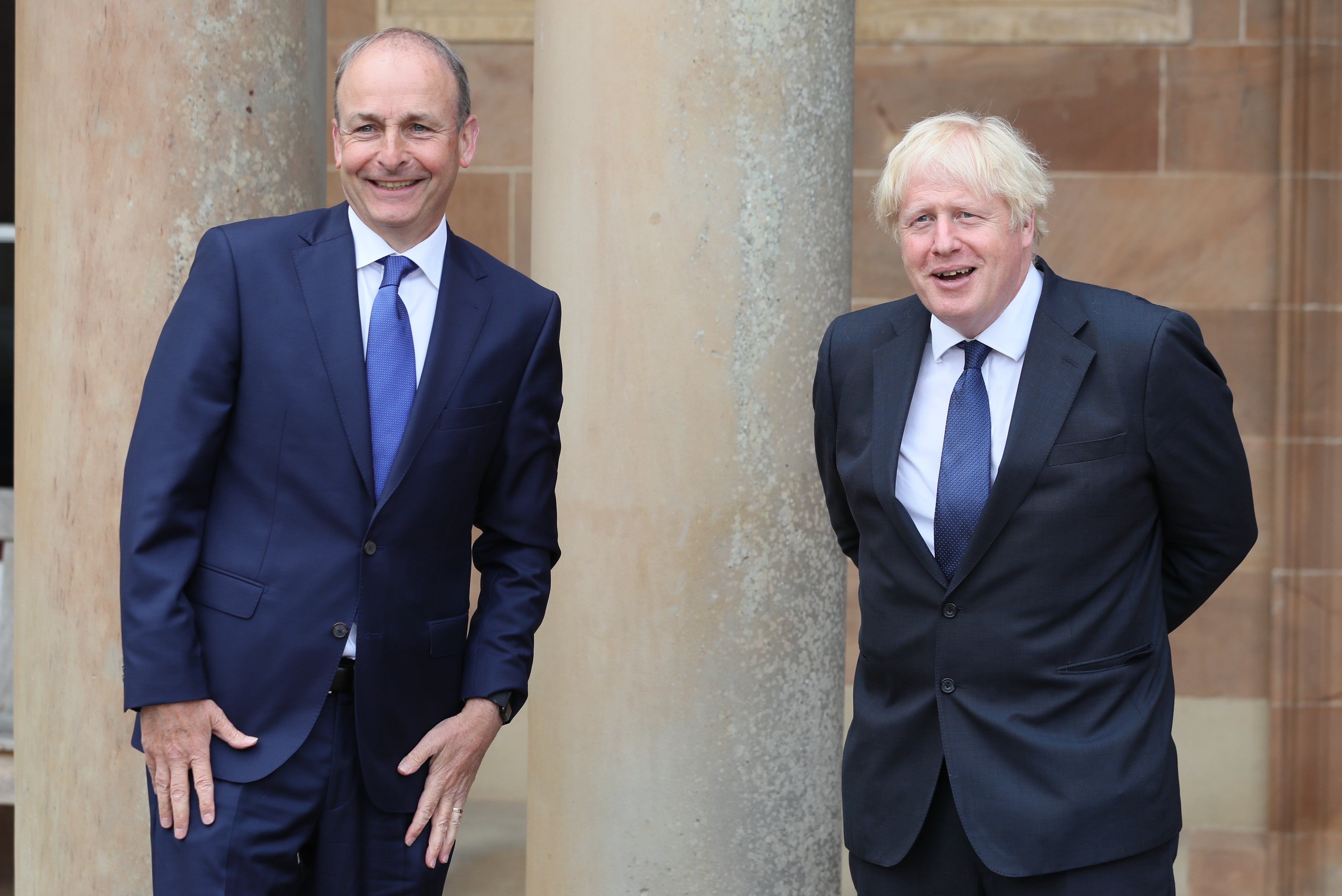 Prime Minister Boris Johnson (right) and Taoiseach Micheal Martin (Brian Lawless/PA)