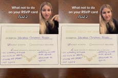 Woman shares ‘what not to do’ when sending a wedding RSVP: ‘Uninvited’