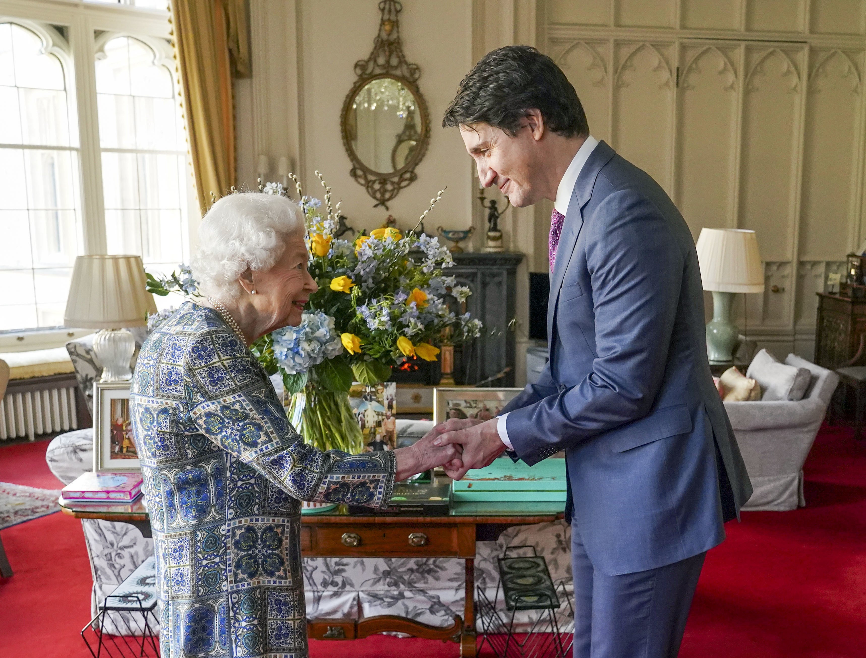 The Queen receives Canada’s Prime Minister Justin Trudeau during an audience at Windsor Castle (Steve Parsons/PA)