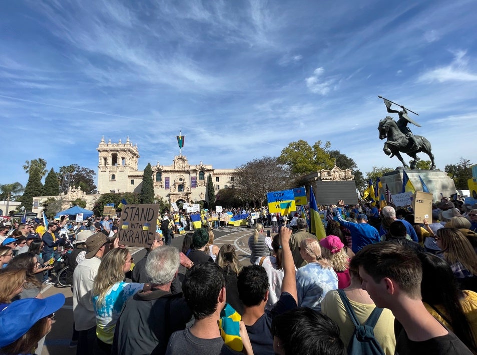 The protest in San Diego that spurred Avi Schiffmann to find another way to help Ukrainians