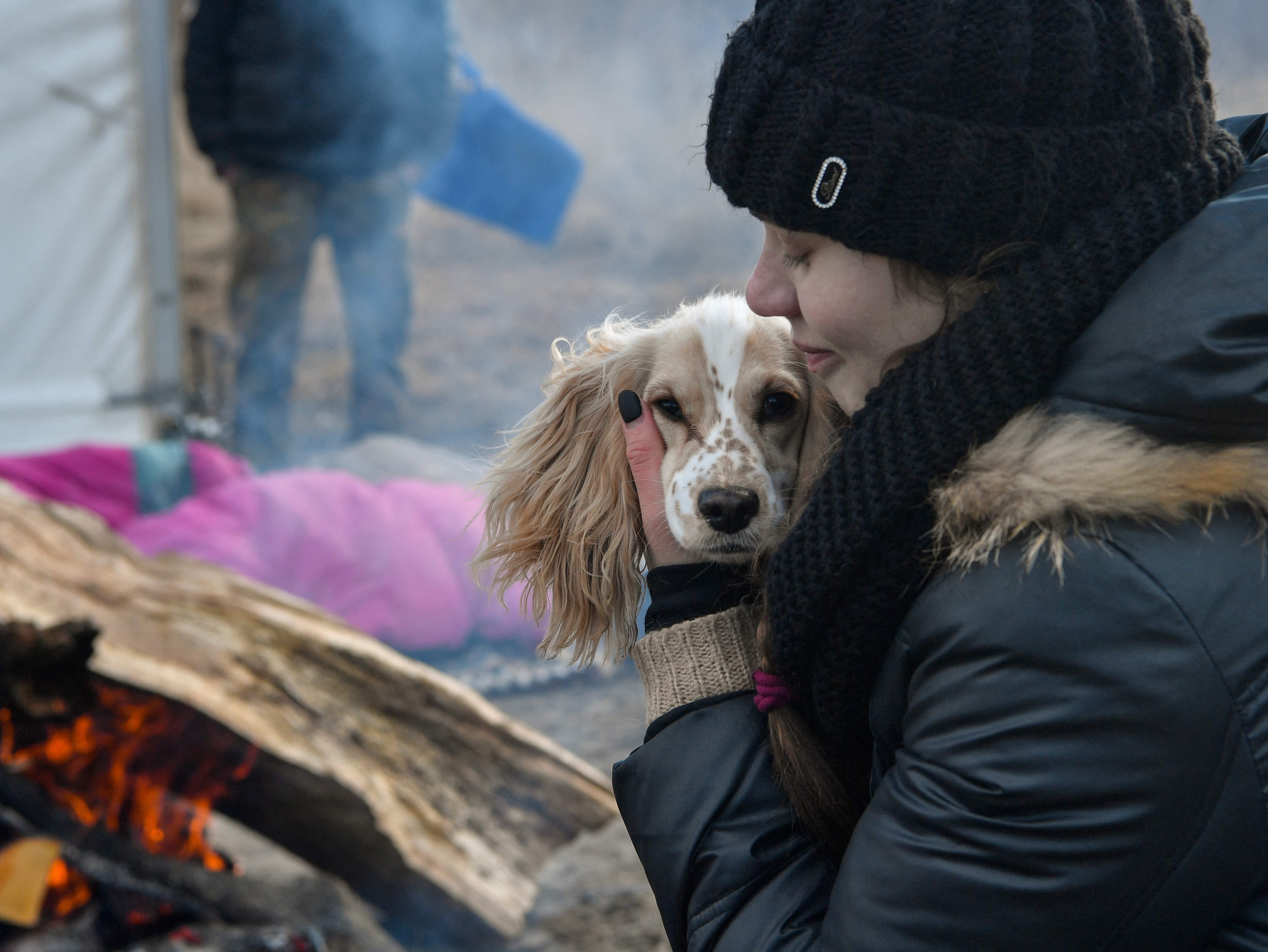 Anastazya from Kiev and her dog crossed into Poland