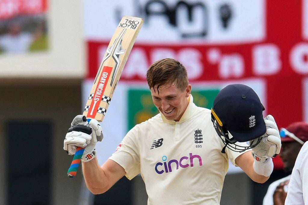 Zak Crawley celebrates a second Test century but a first Test draw looks likely