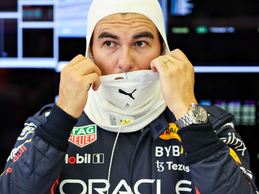 Sergio Perez in F1 testing in Bahrain