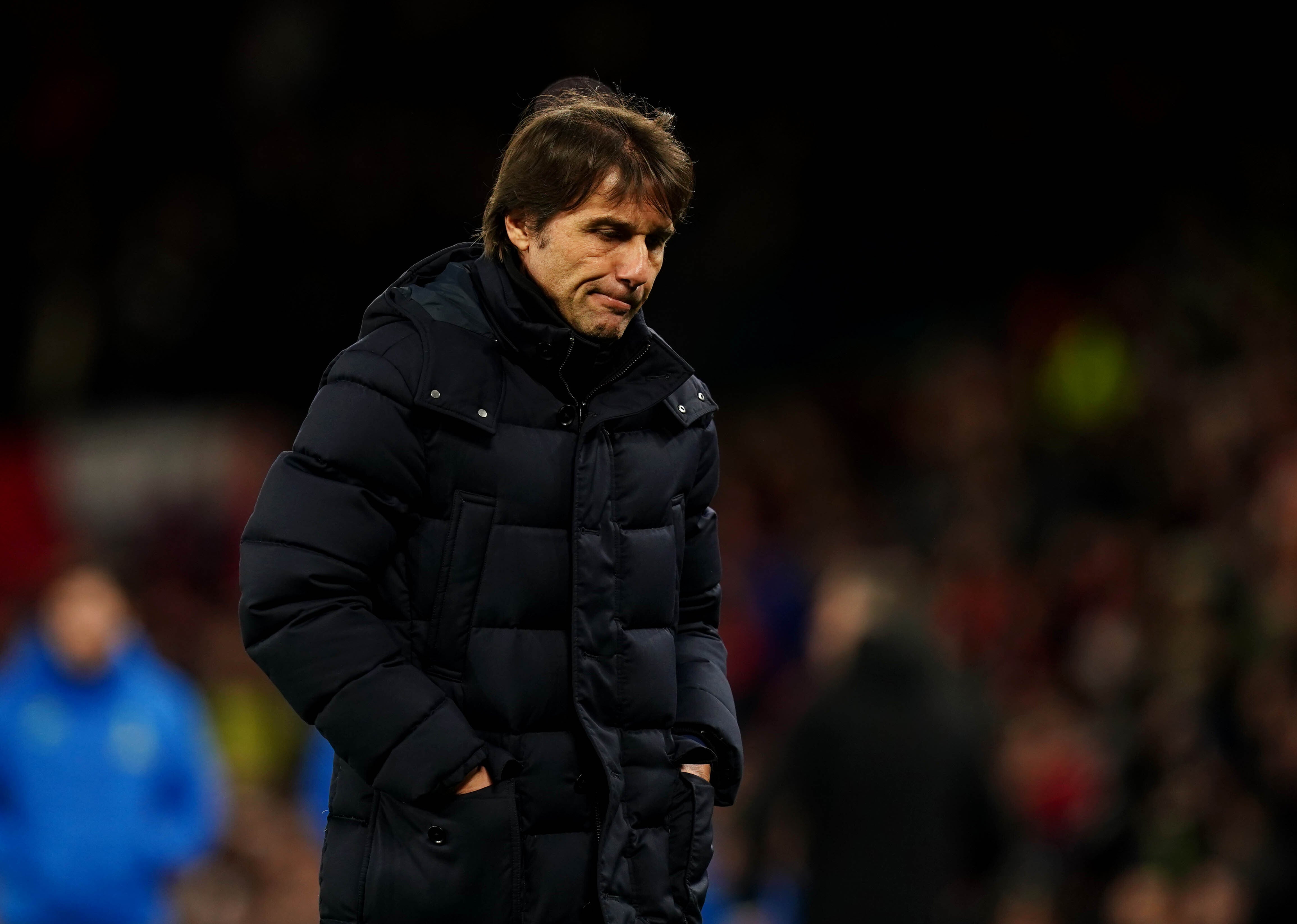 Antonio Conte was frustrated after defeat to Manchester United (Martin Rickett/PA)