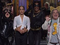 The Batman: Fans loved Zoe Kravitz meeting her fellow Catwoman stars on SNL