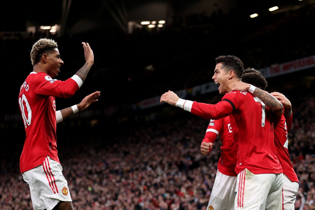 Cristiano Ronaldo’s hat-trick kept Manchester United’s top-four hopes alive