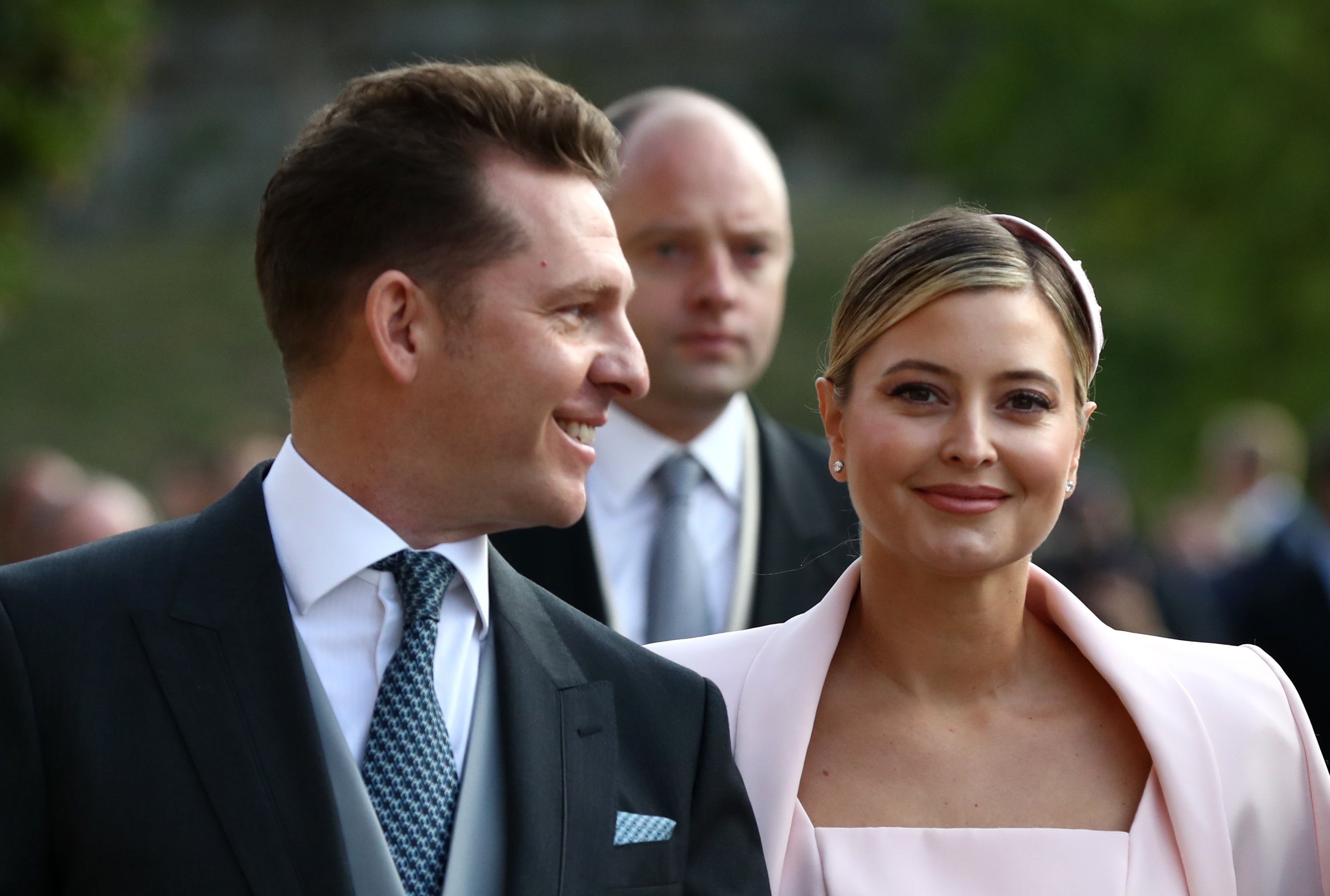 Nick Candy, left, with wife Holly Valance, right (Gareth Fuller/PA)
