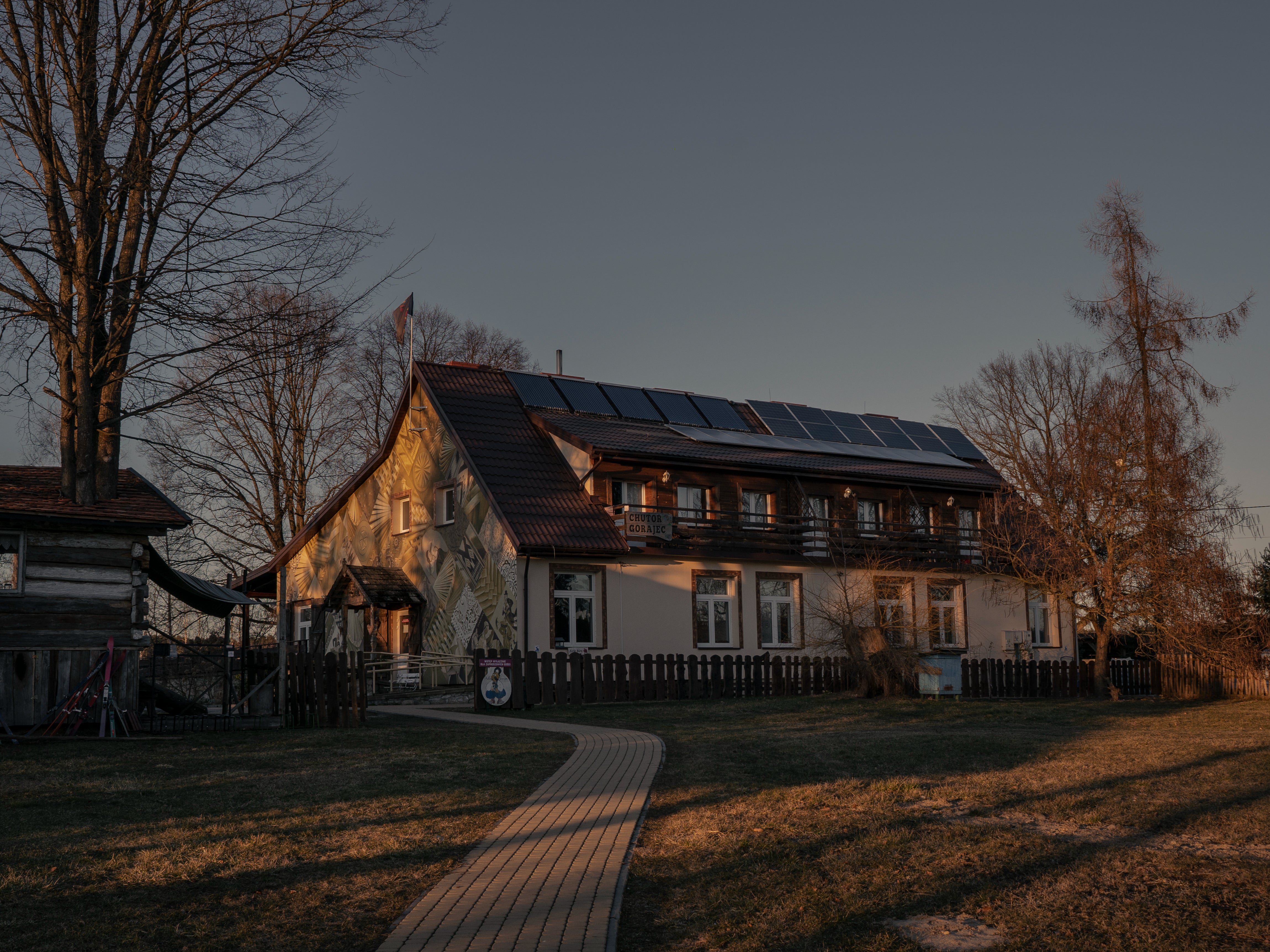 Chutor Gorajec guest house, located in a tiny hamlet near Poland’s border with Ukraine, which has been transformed into a refugee shelter by Marina Sestasvili-Piotrowska and her family