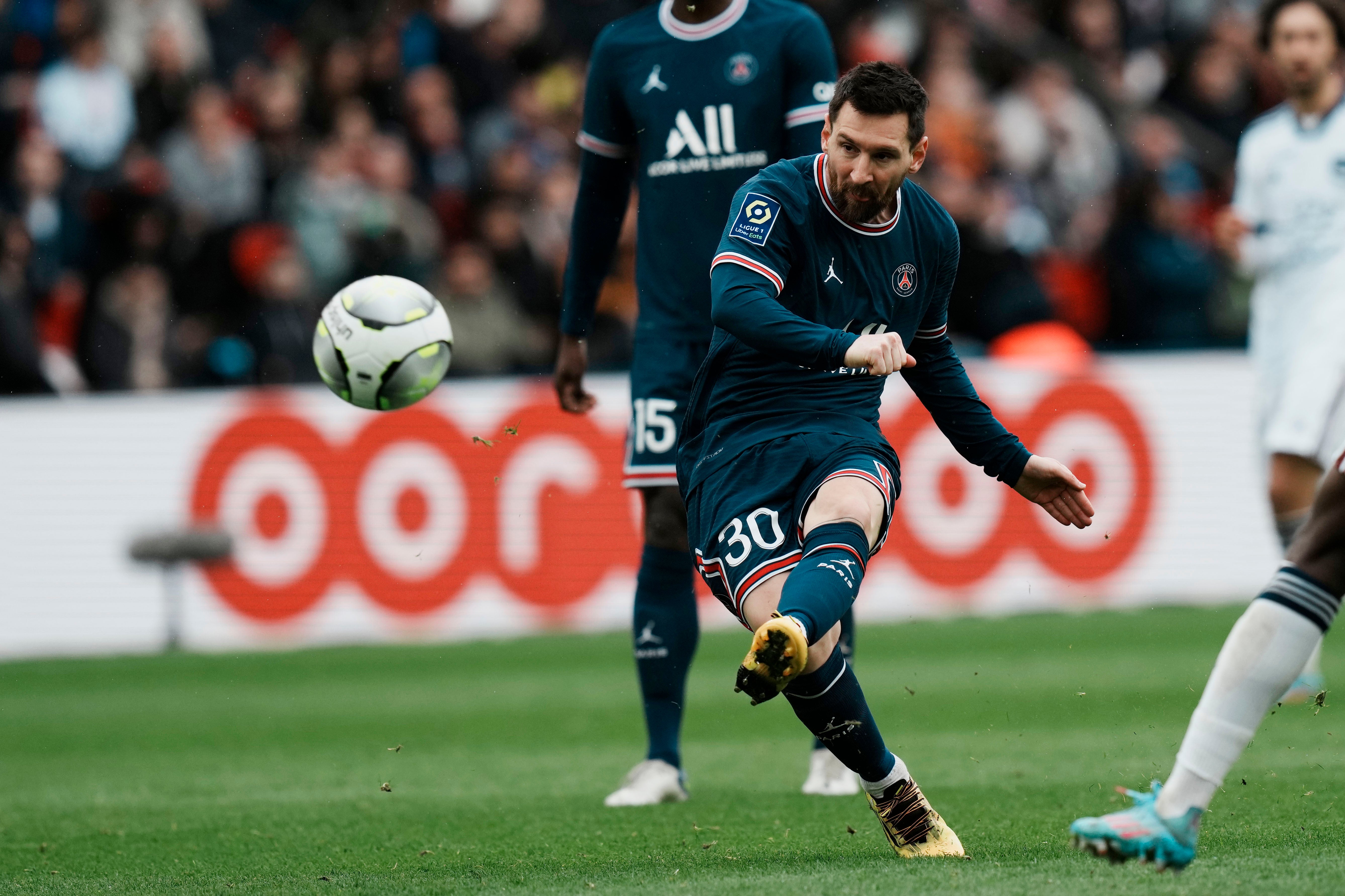 Lionel Messi was booed by PSG fans during the 3-0 win over Bordeaux (Thibault Camus/AP)