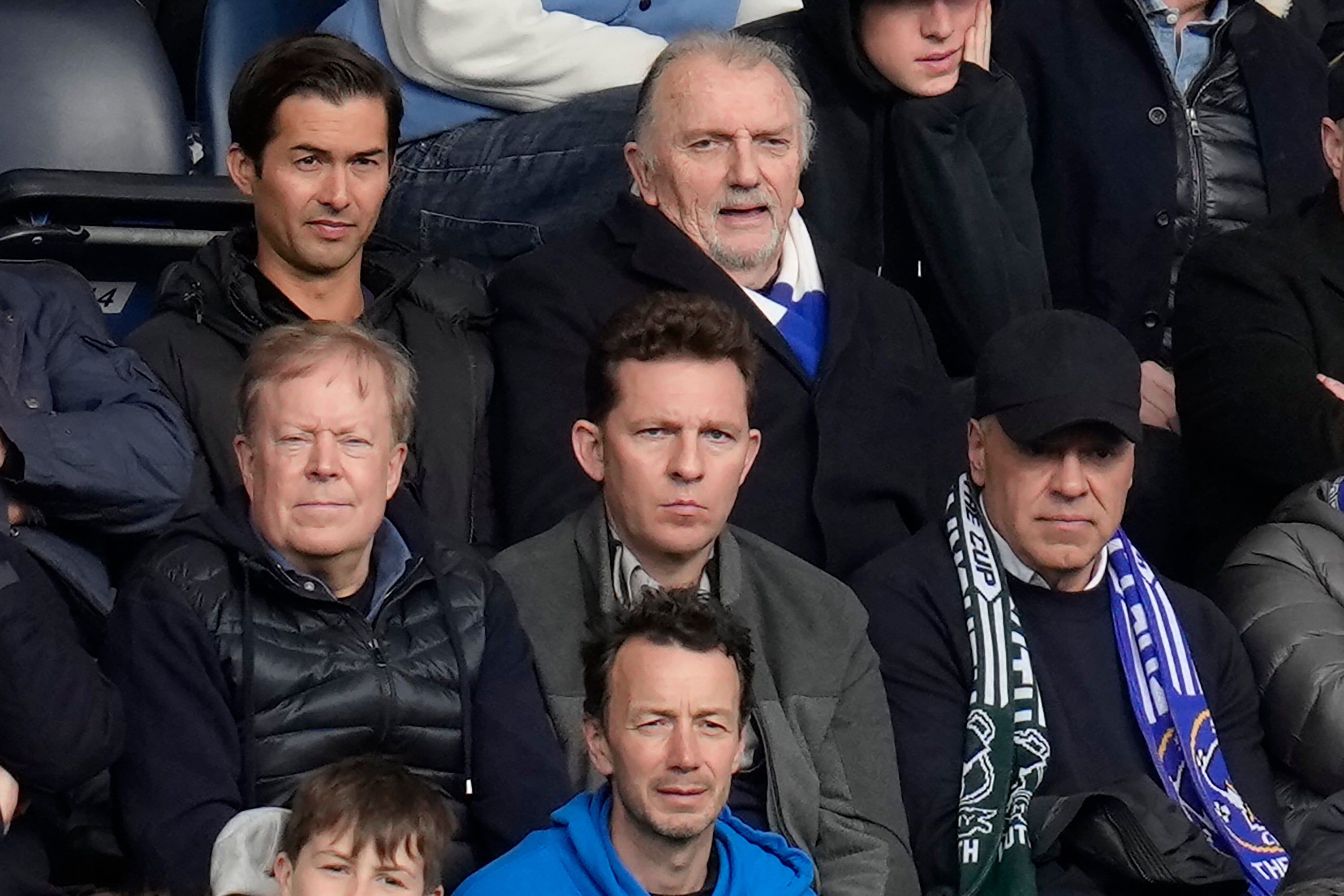 Businessman Nick Candy (centre) was in attendance for the match against Newcastle