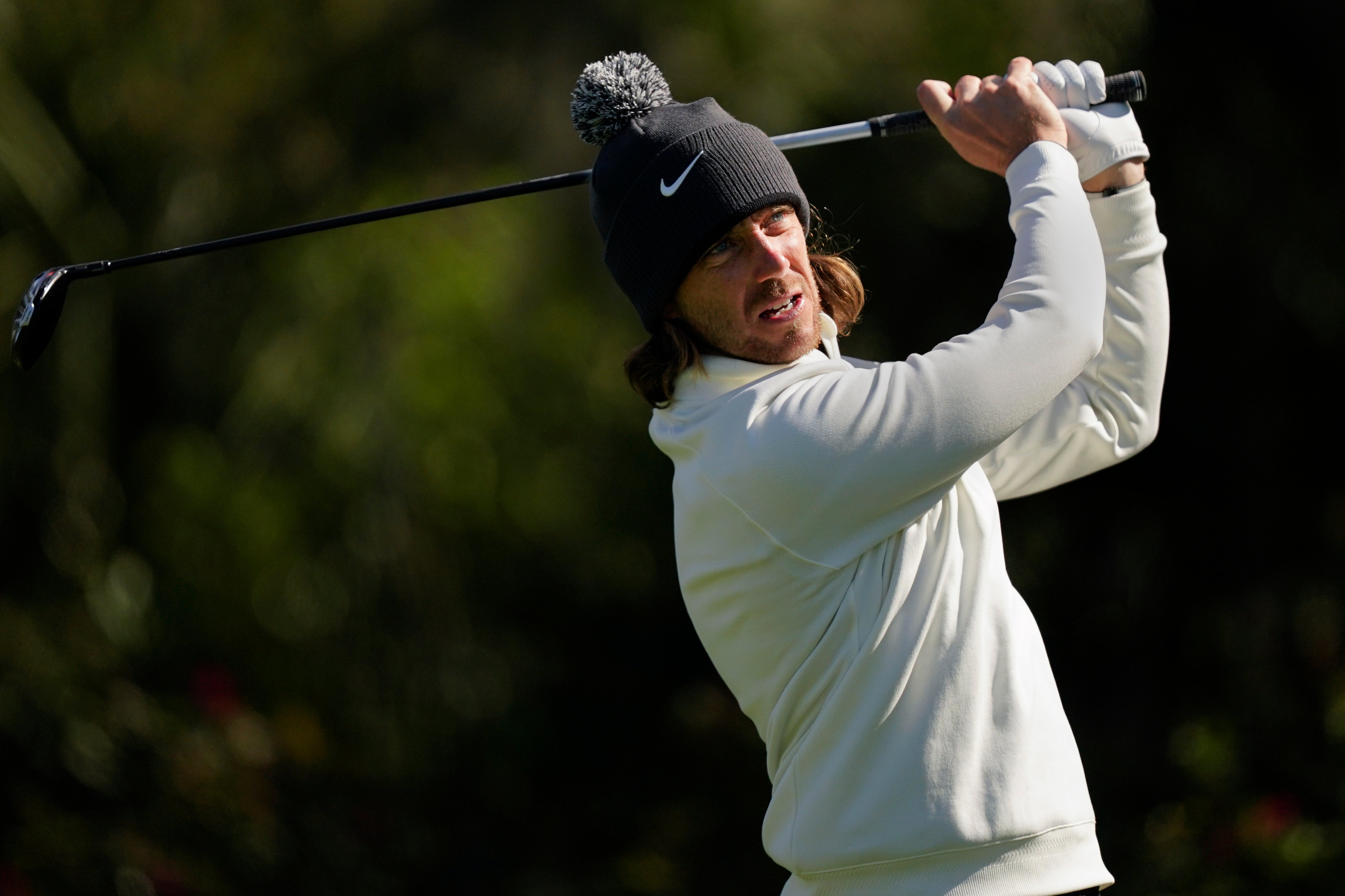 Tommy Fleetwood tees off on the 14th hole during the second round of The Players Championship (Gerald Herbert/AP)