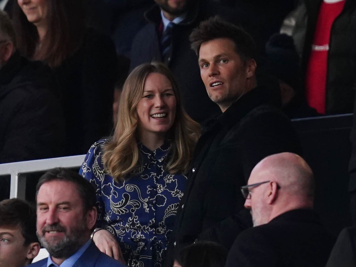 Tom Brady in the stands before the Premier League match at Old Trafford (Martin Rickett/PA)