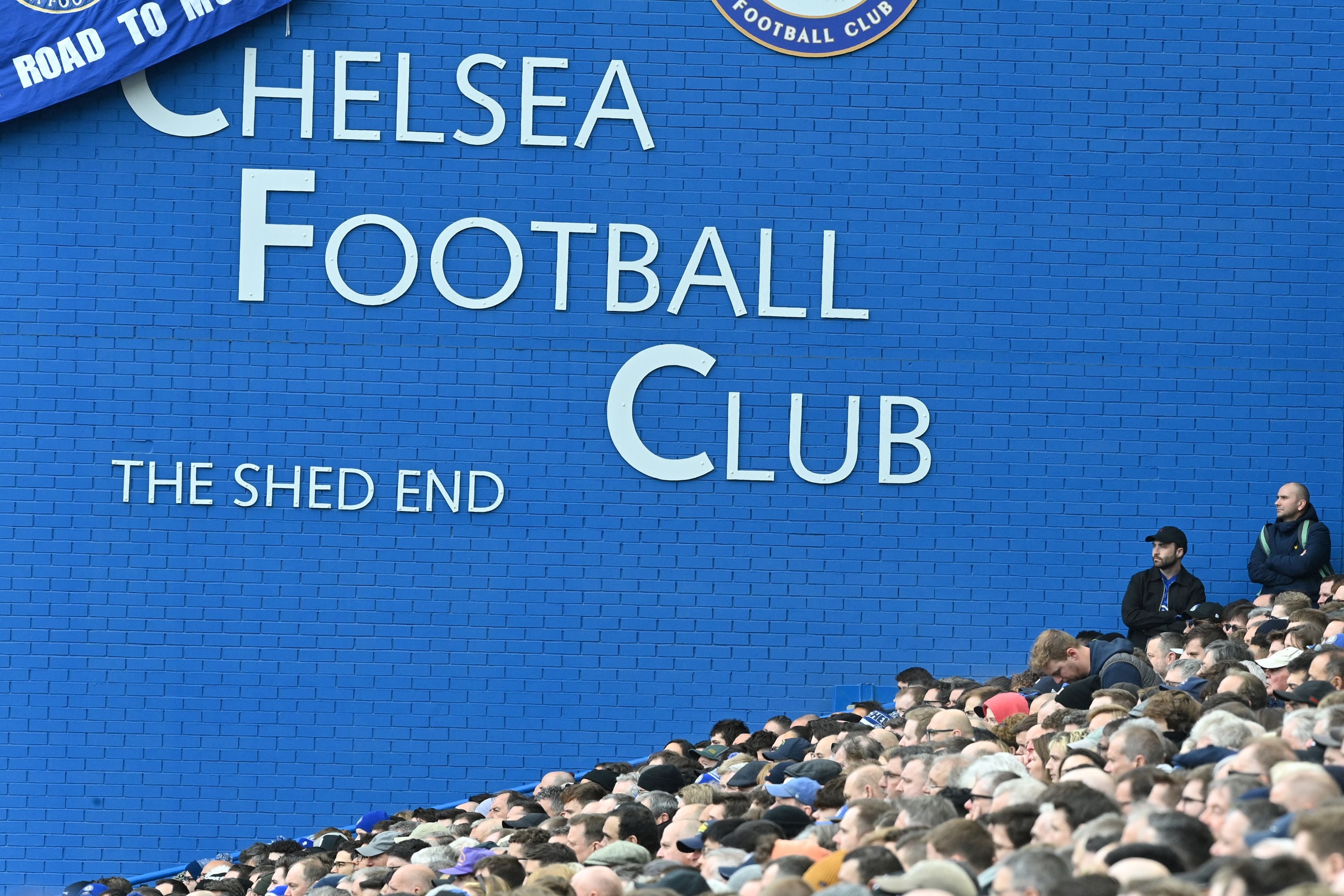 Chelsea fans watch on with the club’s future uncertain