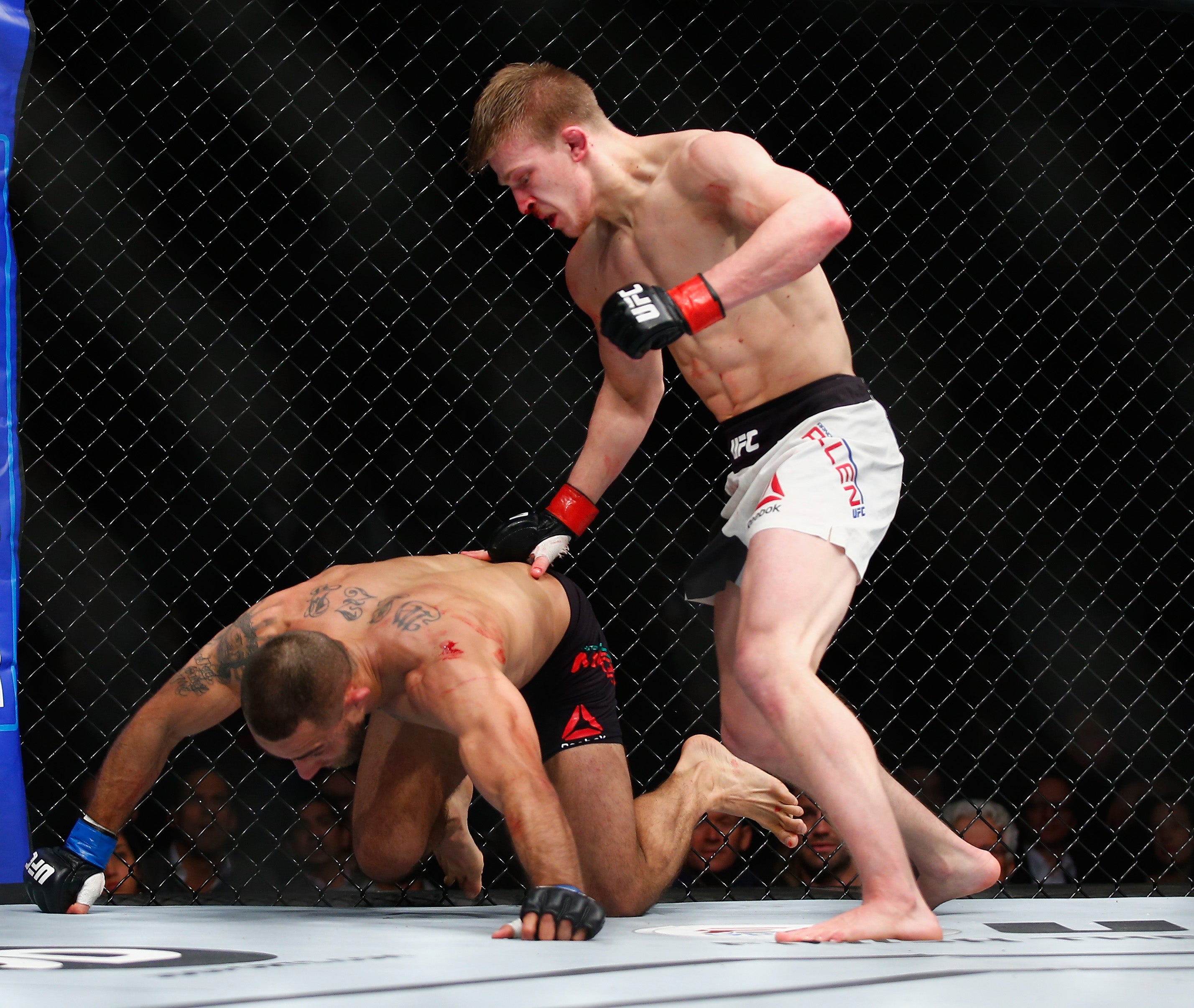 Allen during his win against Yaotzin Meza at London’s O2 Arena in 2016