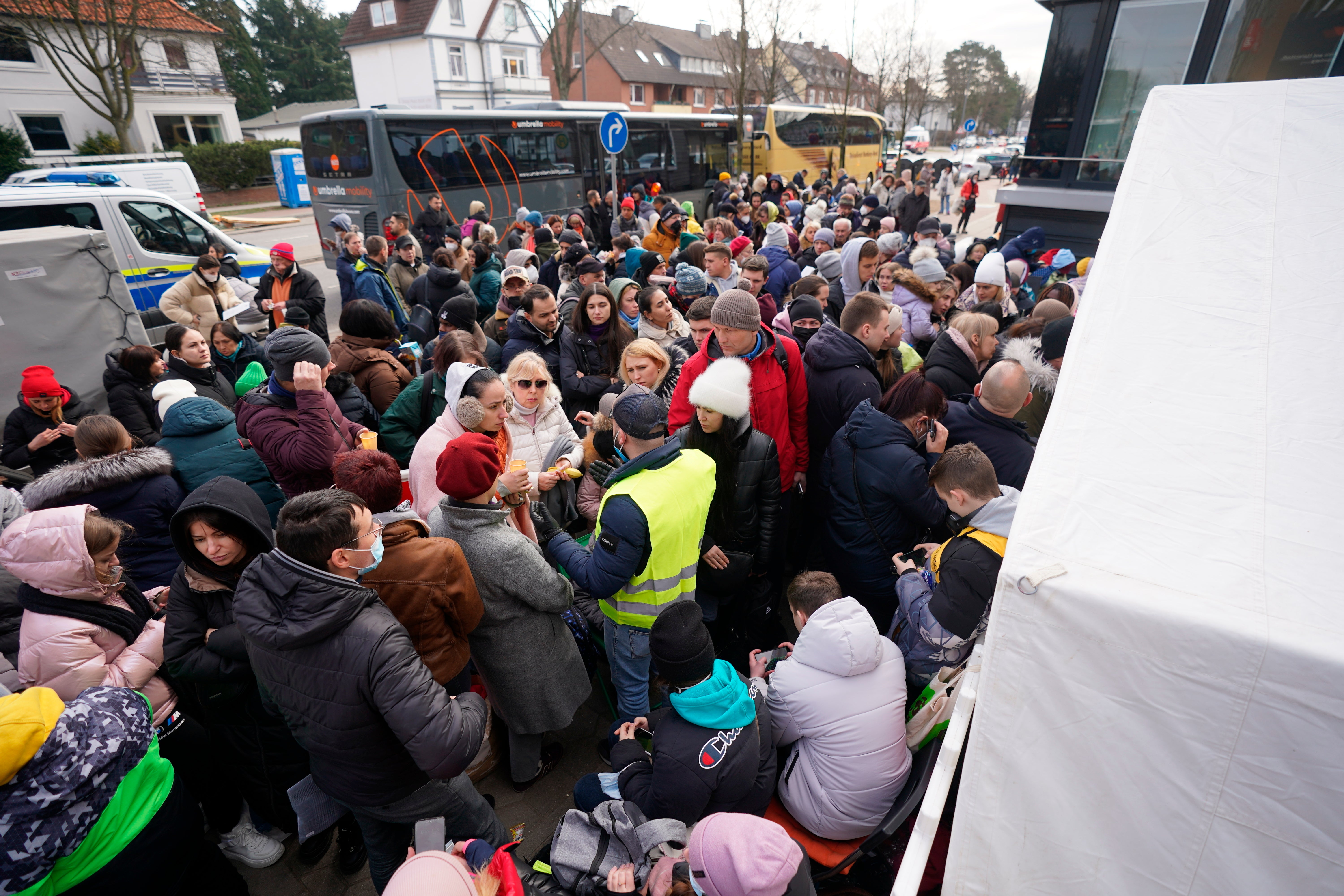 Organisations have said the UK scheme for families to host refugees must have safeguards in place to ensure everyone is protected (Marcus Brandt/dpa via AP)