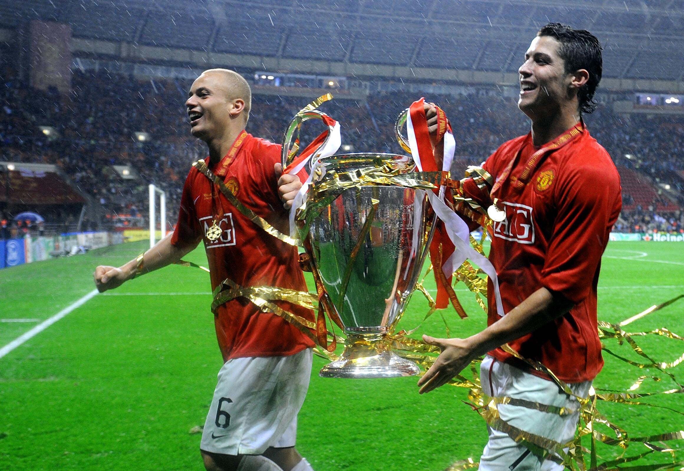 Cristiano Ronaldo won the Champions League with Manchester United in 2008 (Owen Humphreys/PA)