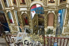 ‘This is the house of God’: Russian Orthodox church near Kyiv bombed by Russian forces