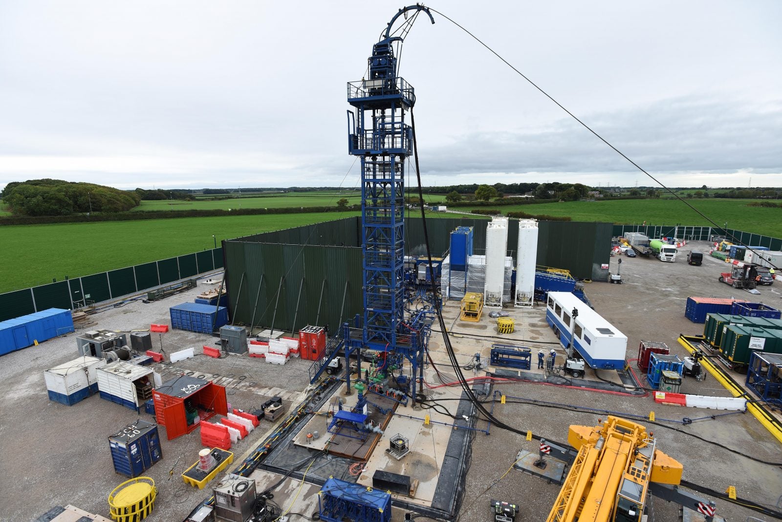 The Cuadrilla hydraulic fracturing site at Preston New Road (Cuadrilla/PA)