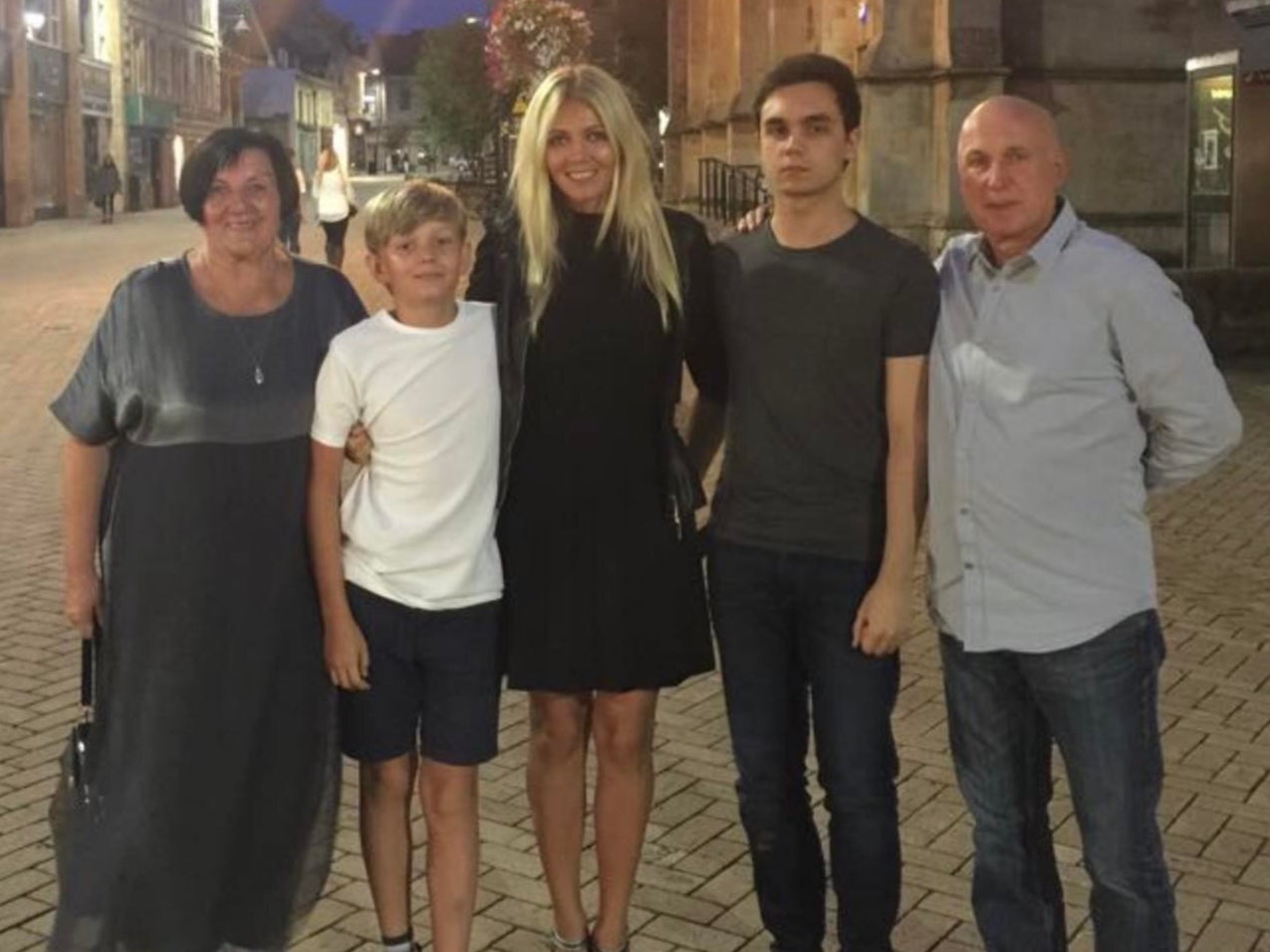 Natasha Kucherova with her parents and children. The UK’s online visa application system for Ukrainians opens on 15 March