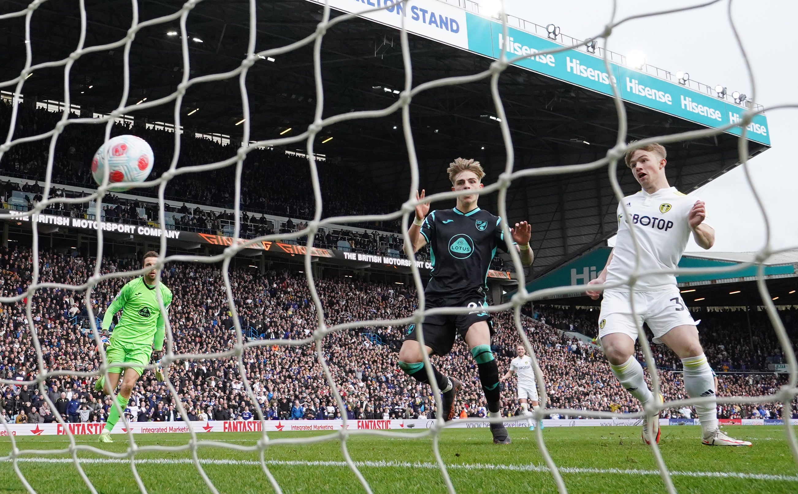 Joe Gelhardt’s late winner for Leeds on Sunday left relegation rivals Norwich rooted to the foot of the table (Tim Goode/PA)