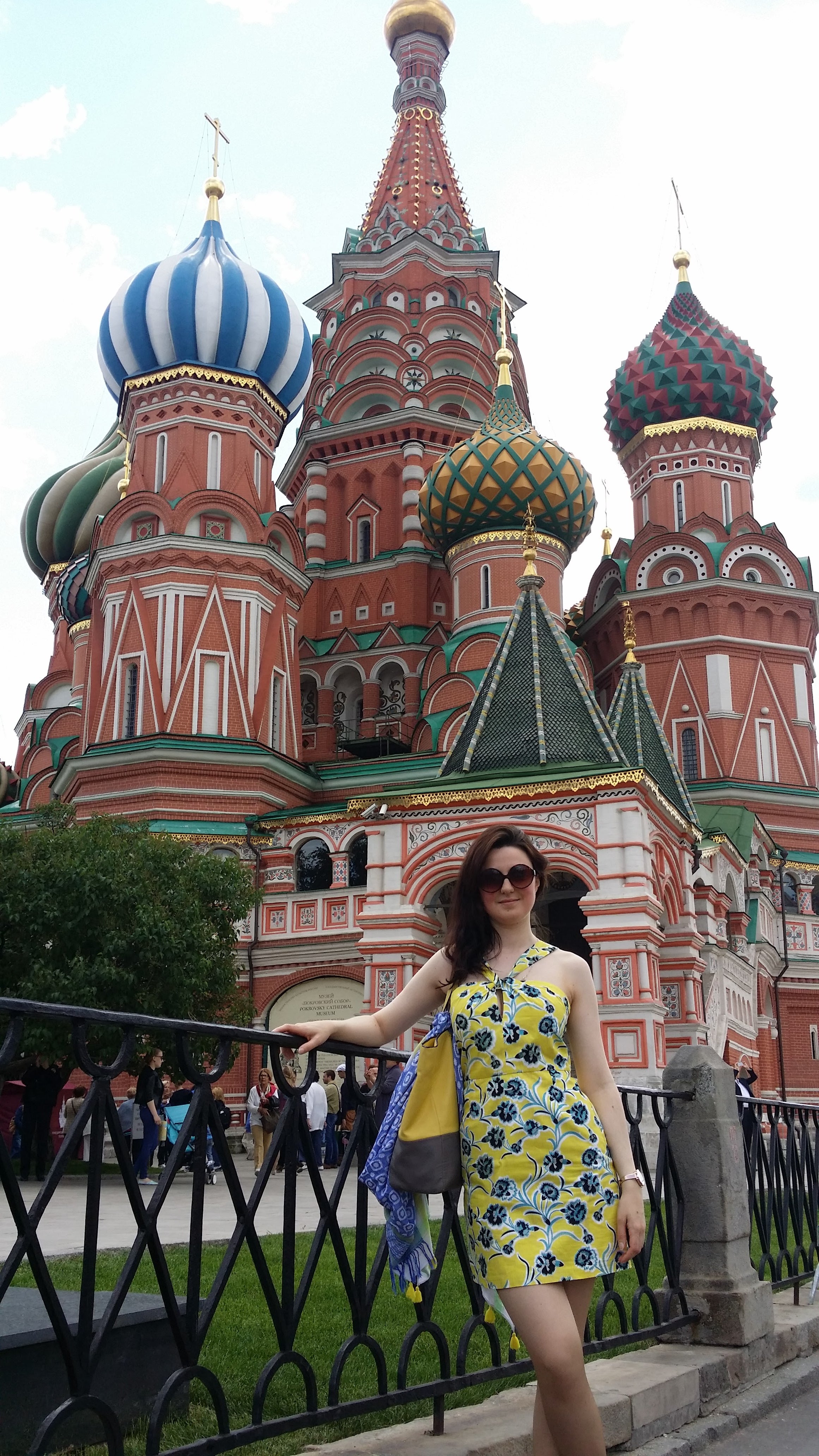 The author outside St Basil’s cathedral, Red Square, in 2015