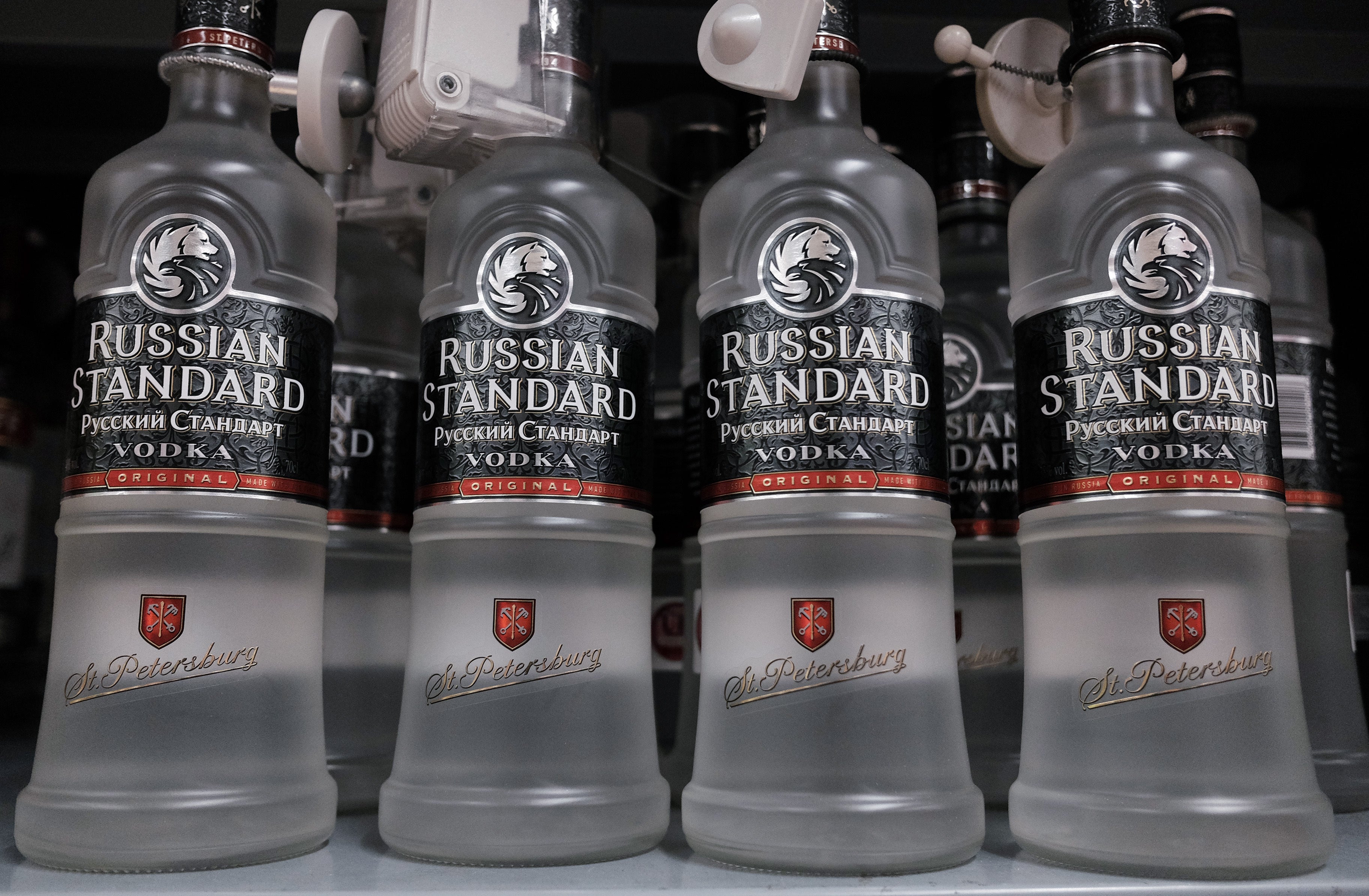 Luxury goods exports to Russia have been banned and import tariffs have been hiked on hundreds of goods, including vodka (Yui Mok/PA)